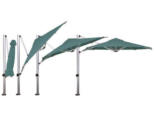 Shademaker Solaris Aluminum 11.5 Foot Octagon Crank Lift Outdoor Patio Umbrella