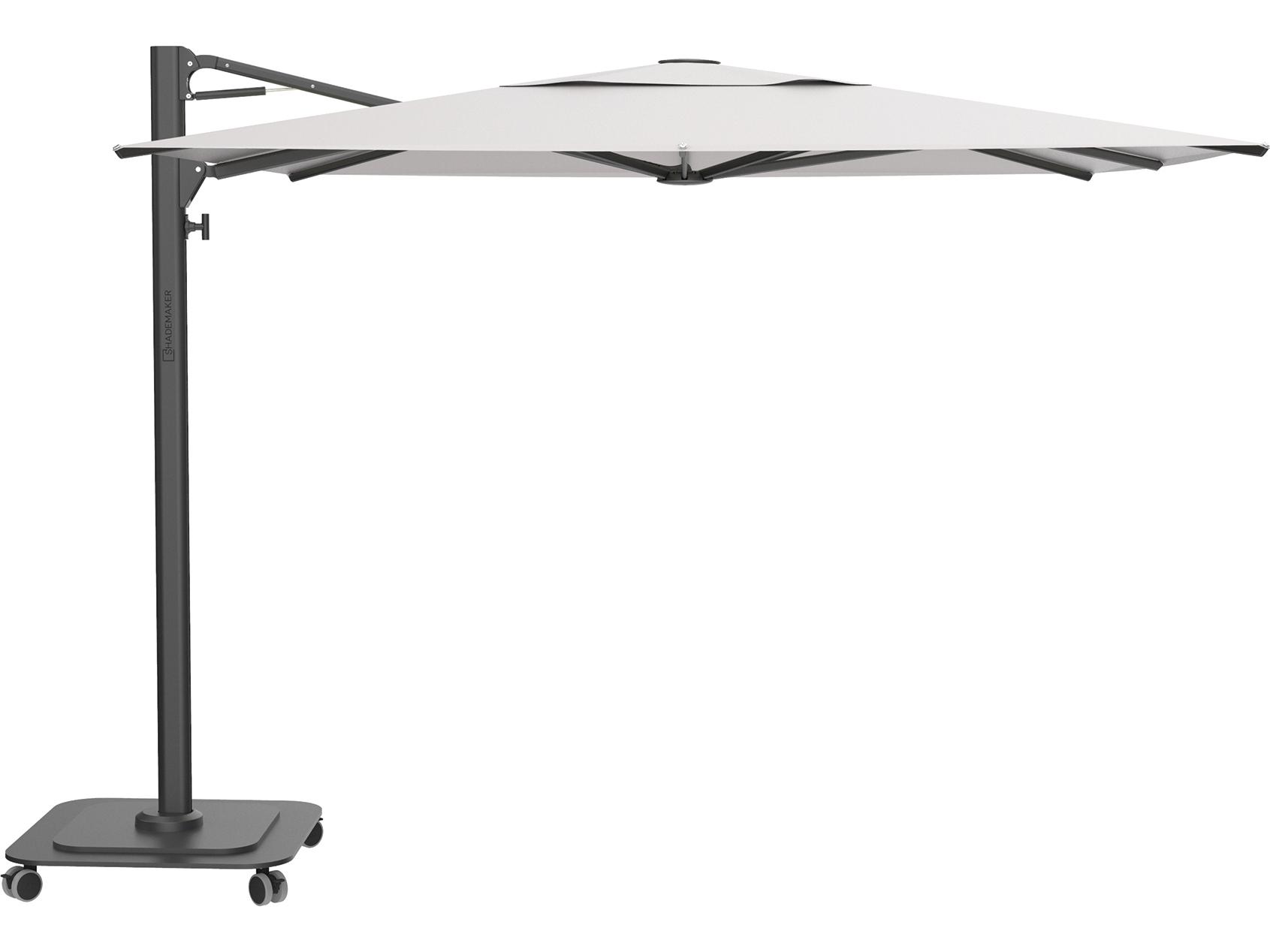 Shademaker Taurus Aluminum 10" Foot Square Crank Lift Outdoor Patio Umbrella