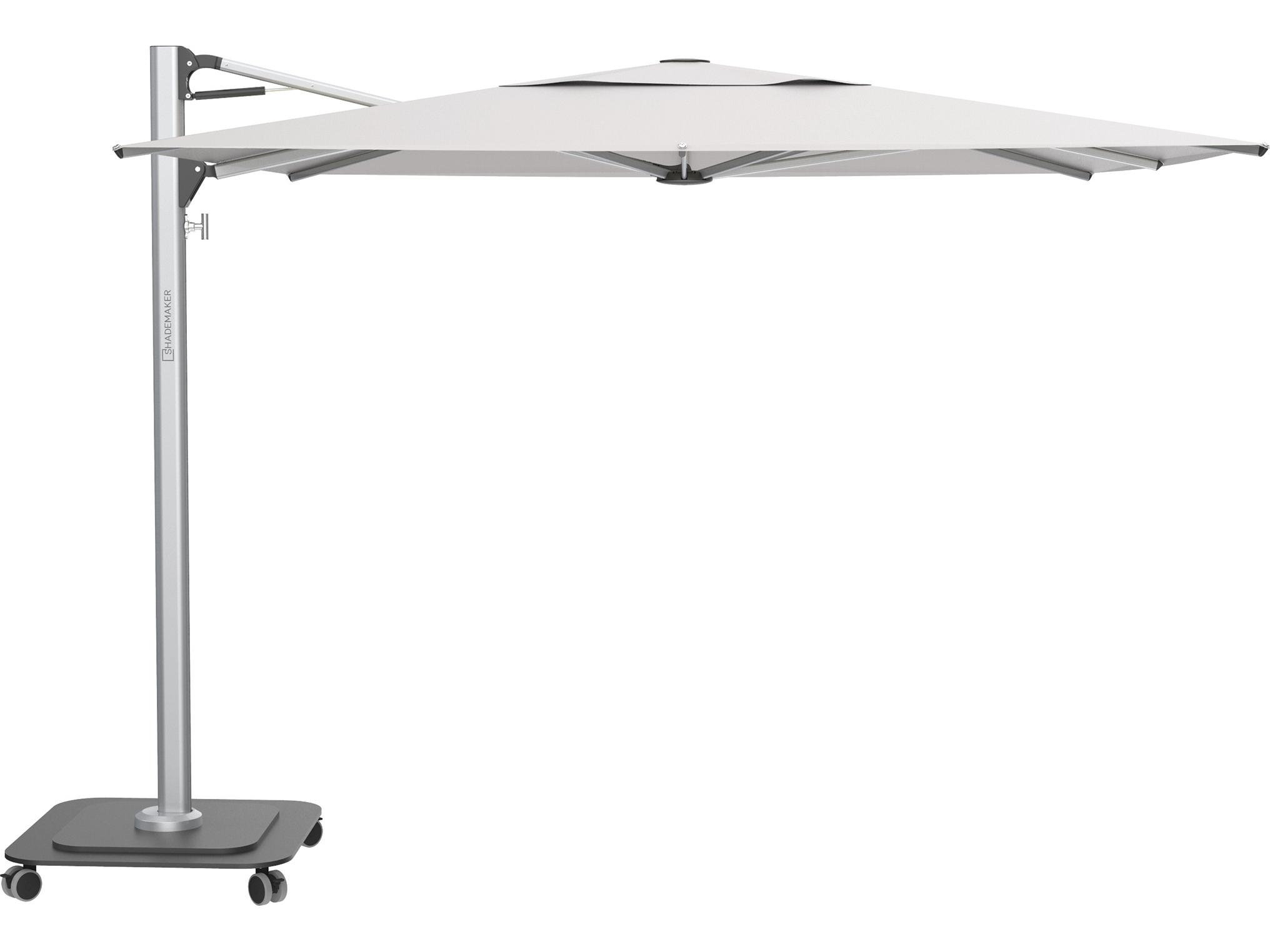Shademaker Taurus Aluminum 10" Foot Square Crank Lift Outdoor Patio Umbrella