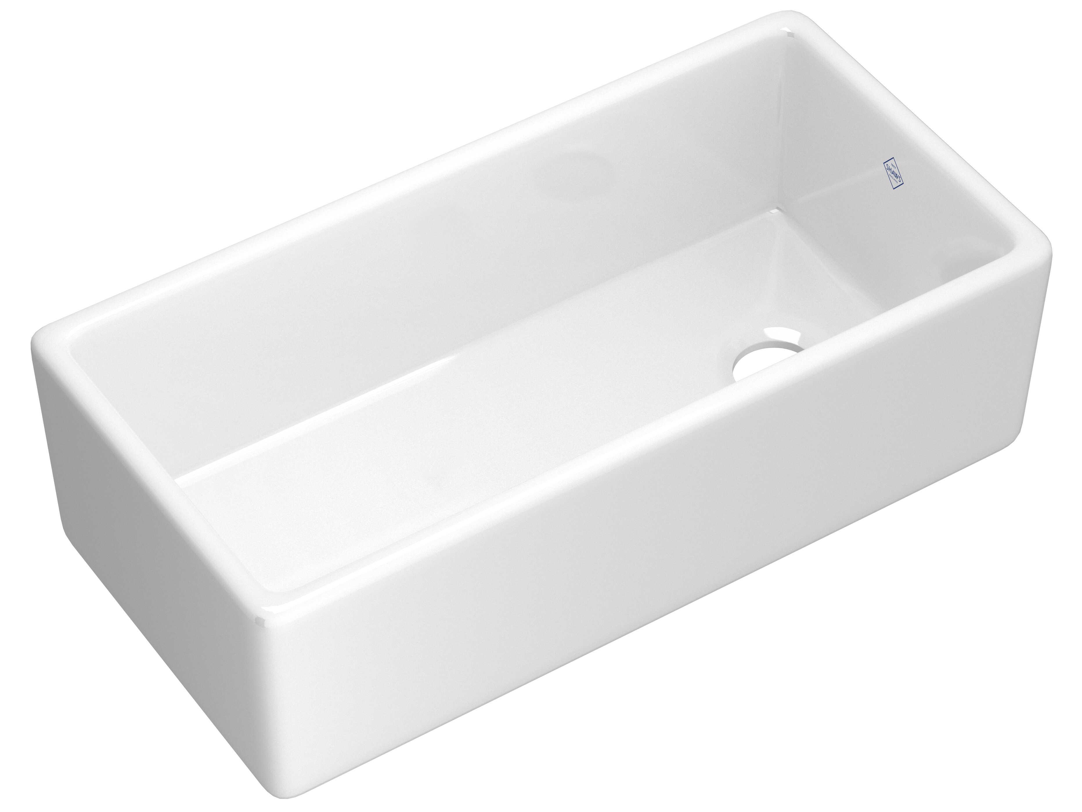 Shaws Shaker White 36" Single Bowl Farmhouse Apron Front Kitchen Sink