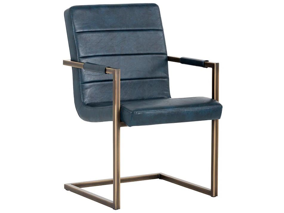 Sunpan Irongate Jafar Dining Armchair Vintage Blue
