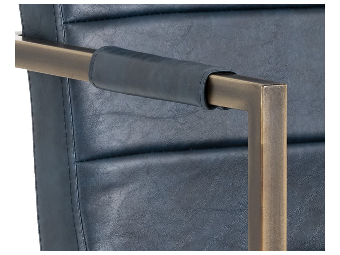 Sunpan Irongate Jafar Dining Armchair Vintage Blue