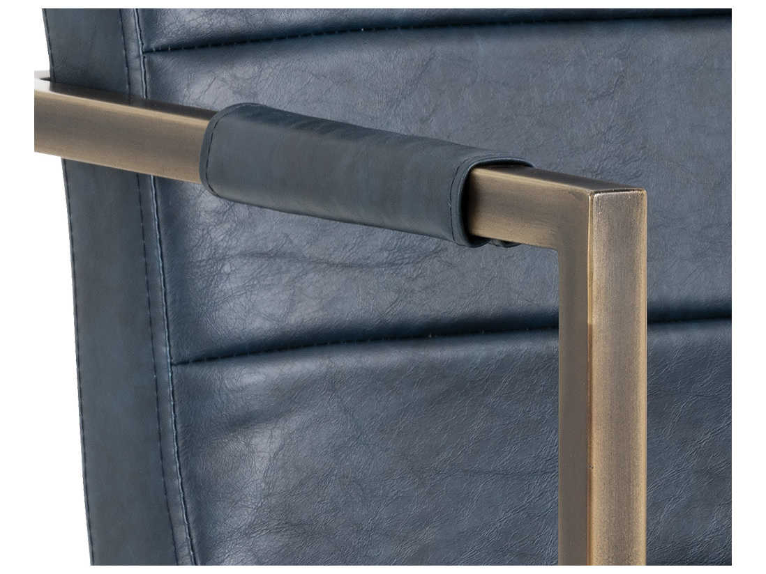 Sunpan Irongate Jafar Dining Armchair Vintage Blue