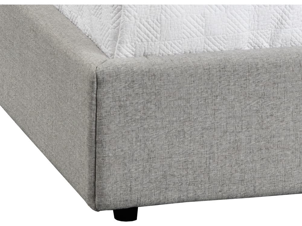 Sunpan 5west Emmit Marble Grey Black Beech Wood Upholstered King Platform Bed