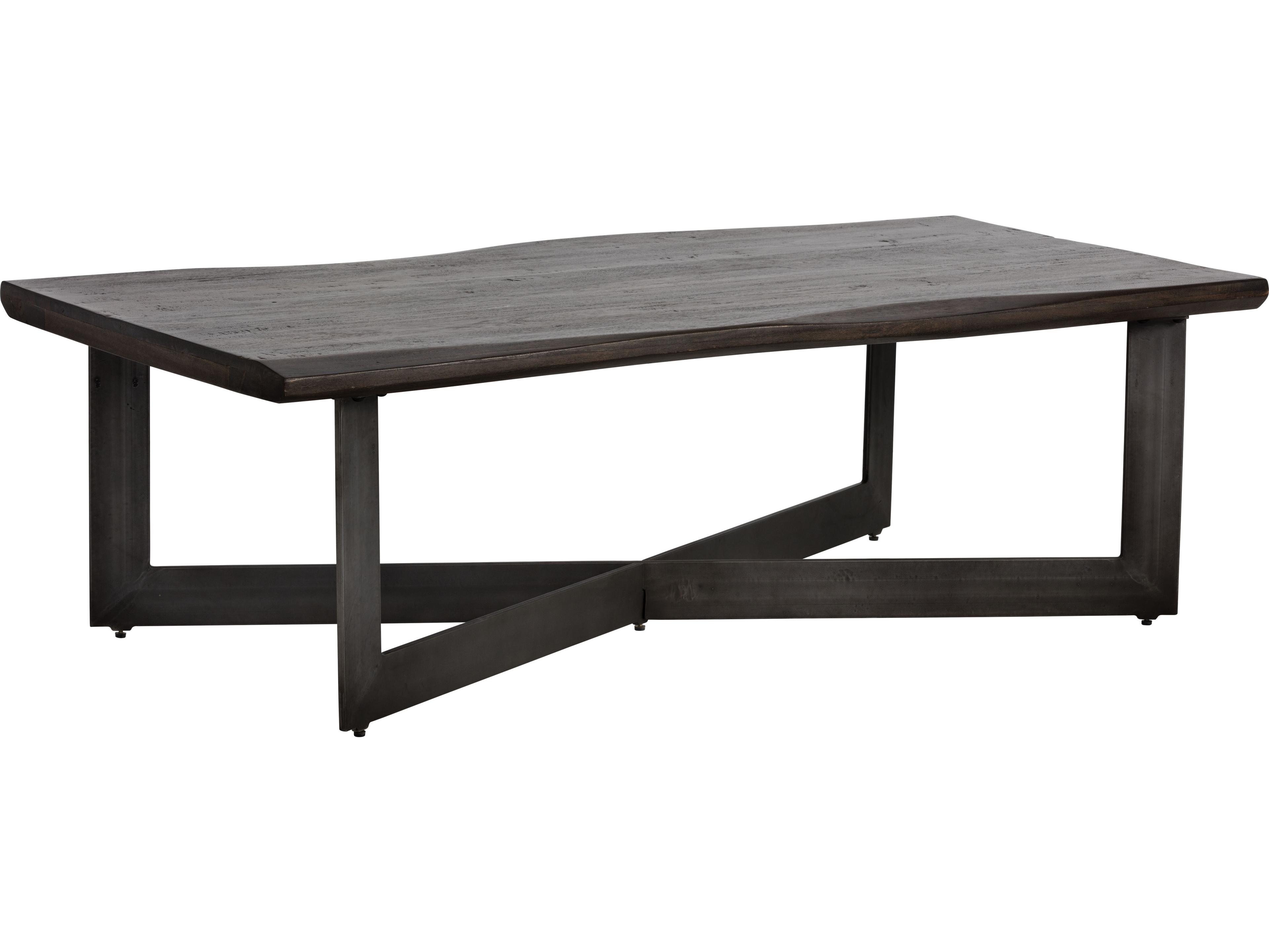 Sunpan Marley Rectangular Wood Brown Antique Gunmetal Coffee Table
