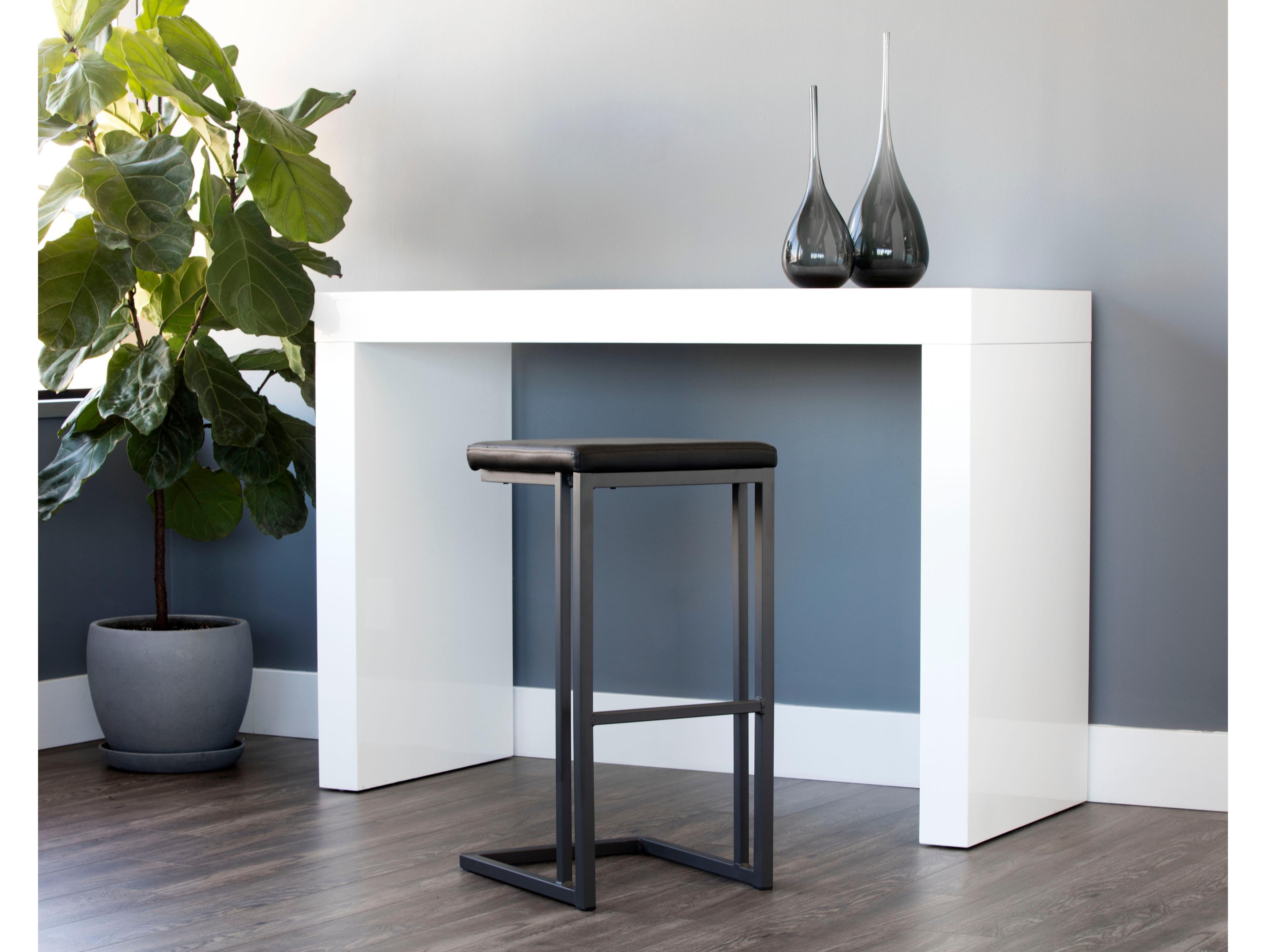 Sunpan Urban Unity 16" Boone Barstool Grey Onyx