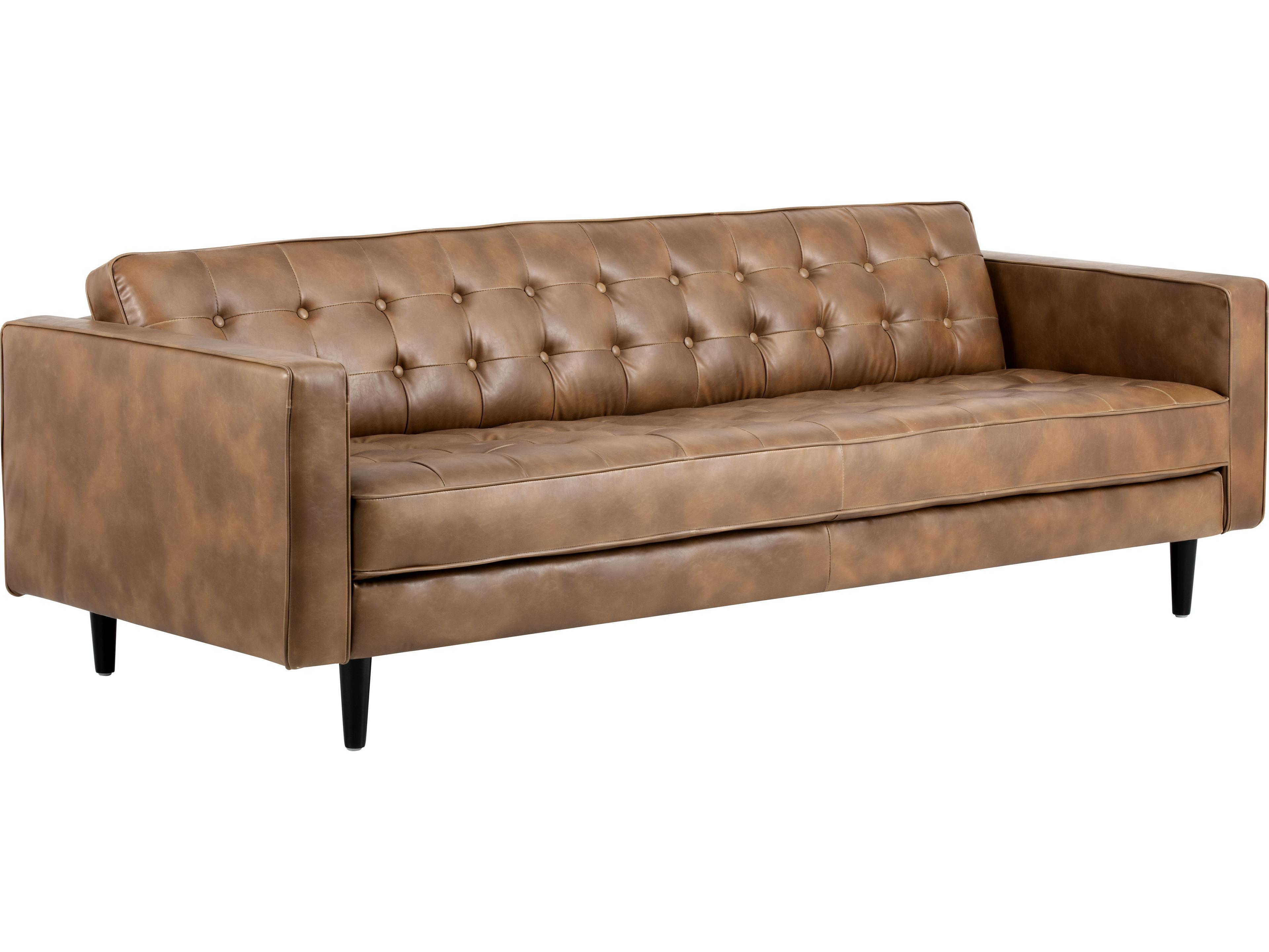 Sunpan Donnie Sofa in Tobacco Tan