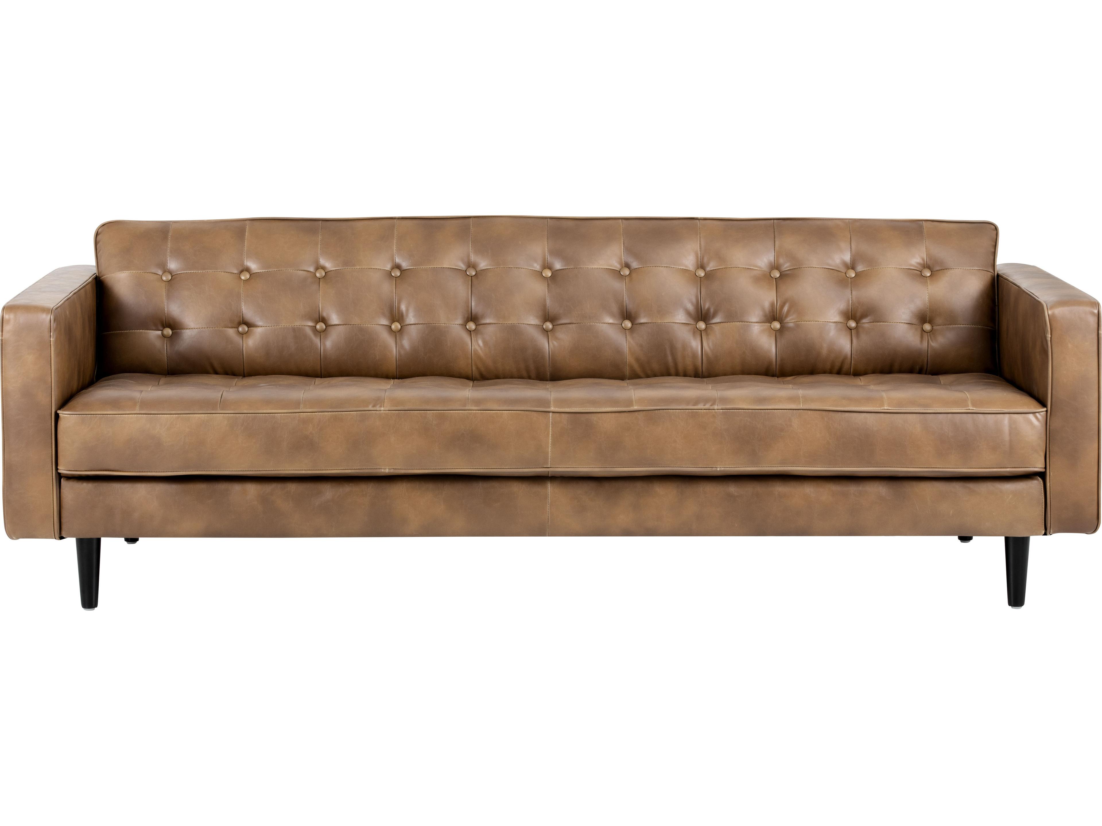 Sunpan Donnie Sofa in Tobacco Tan