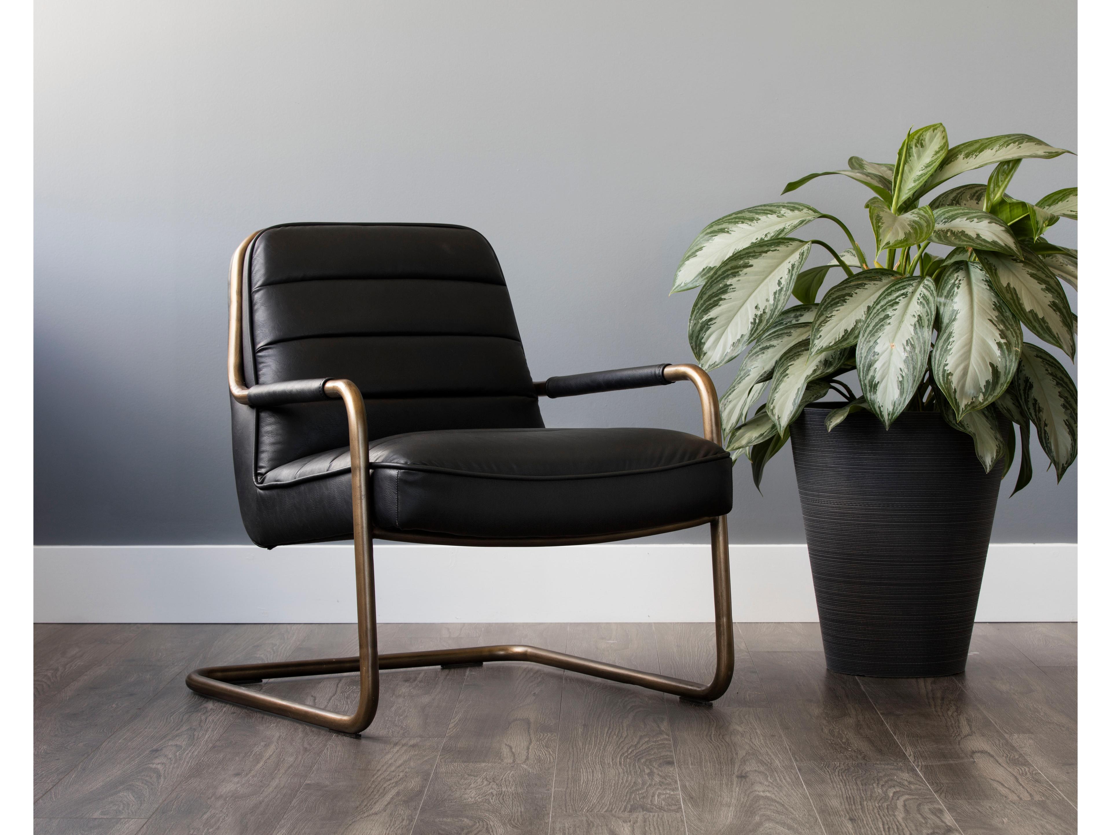 Sunpan Irongate Lincoln Black Accent Chair