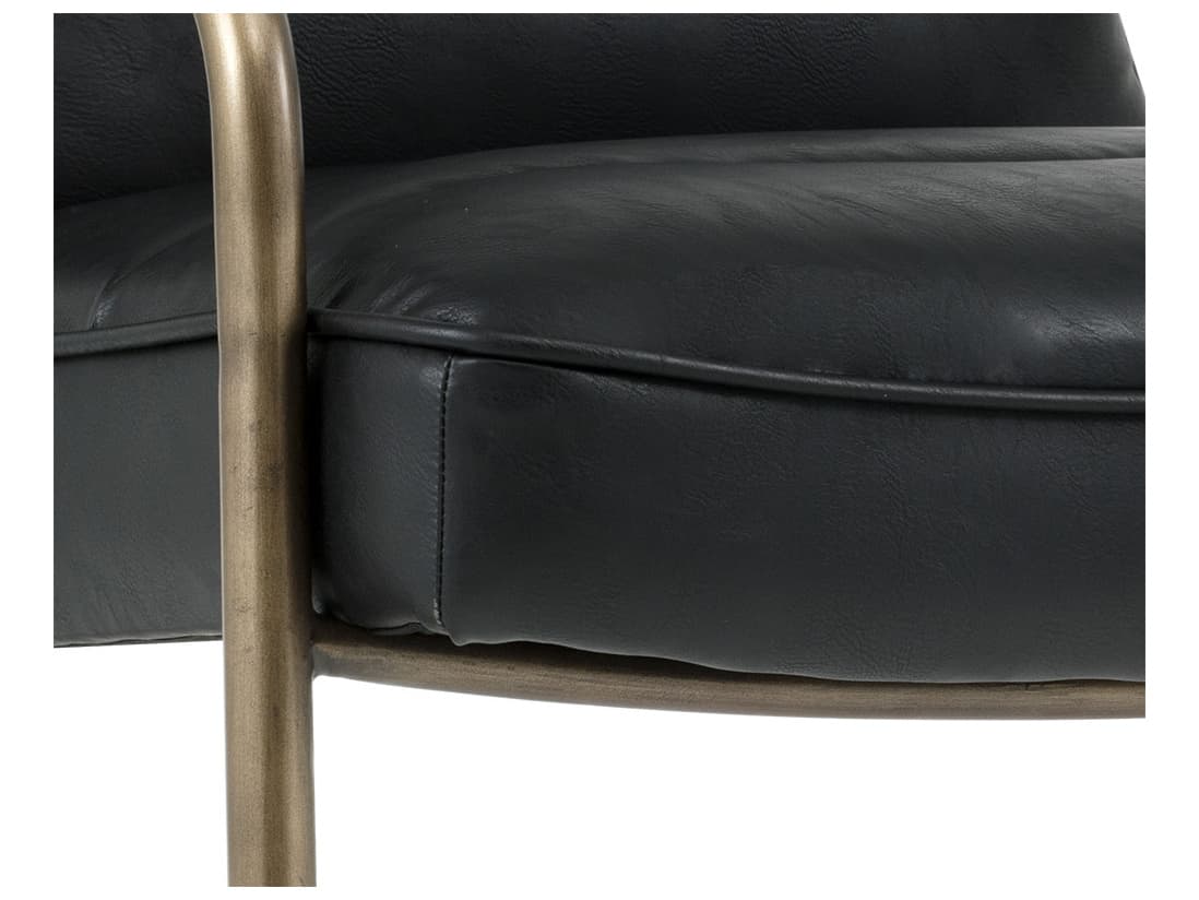 Sunpan Irongate Lincoln Black Accent Chair