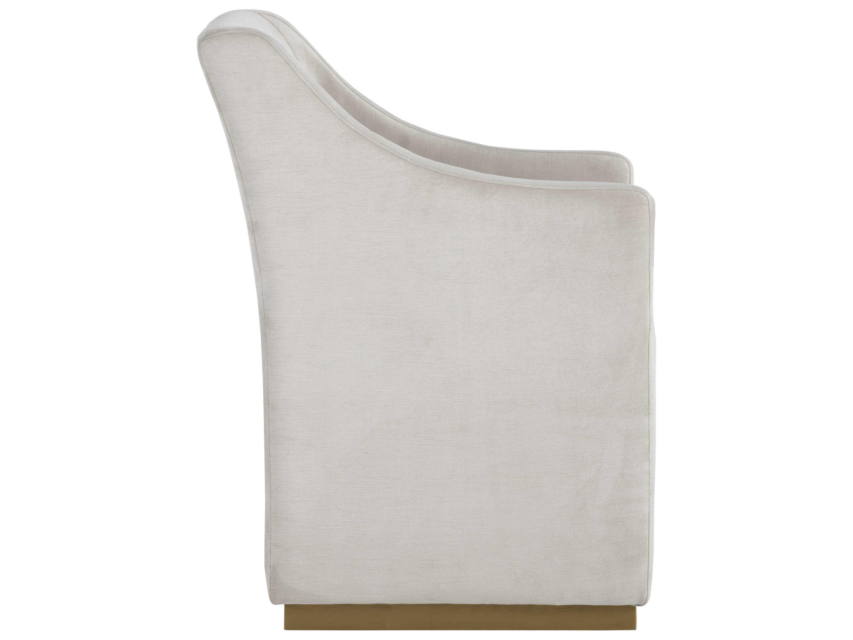 Sunpan Irongate Zane Wheeled Rolling Beige Fabric Accent Chair