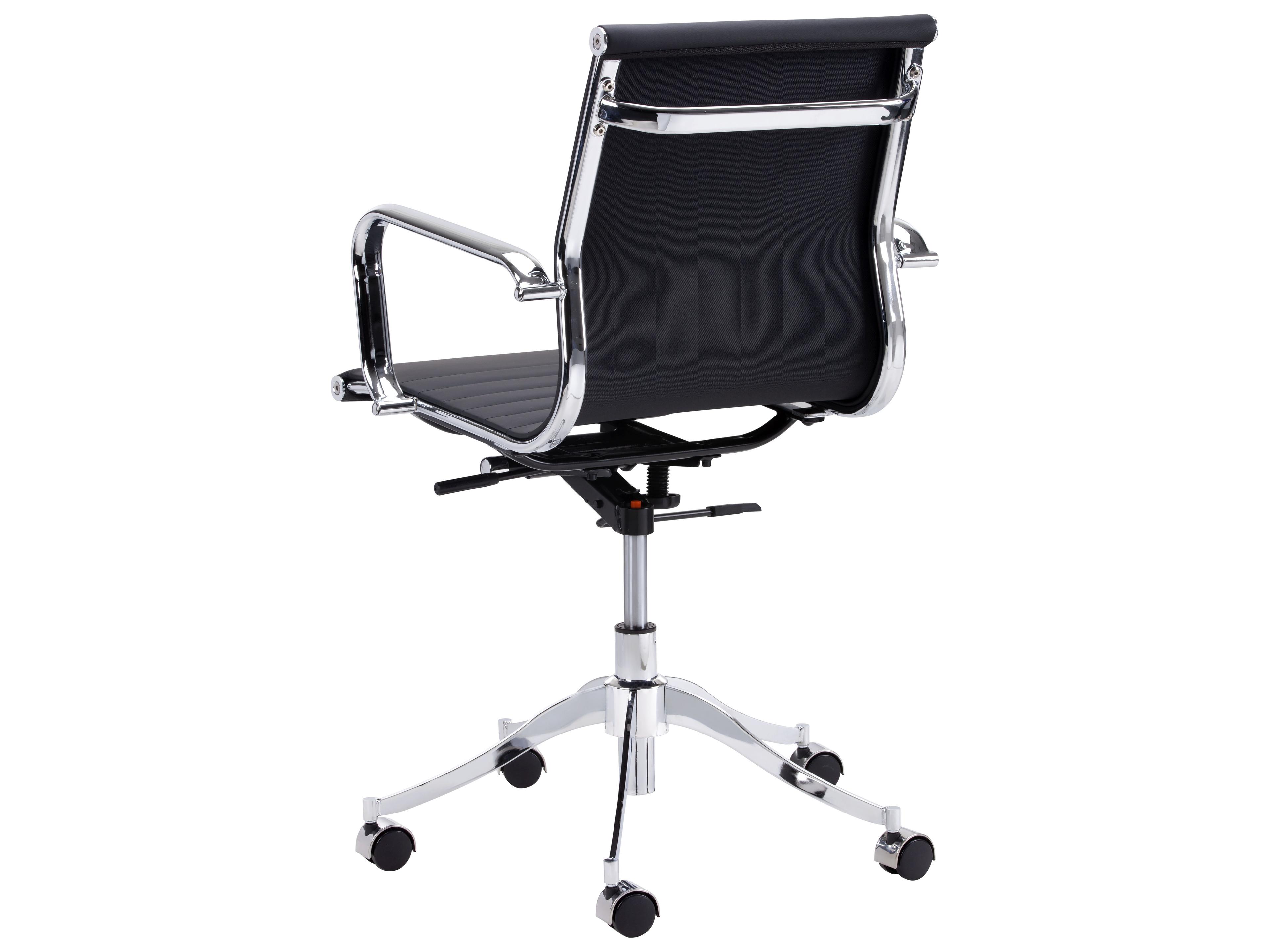 Sunpan Urban Unity Black Faux Leather Adjustable Swivel Computer Office Chair