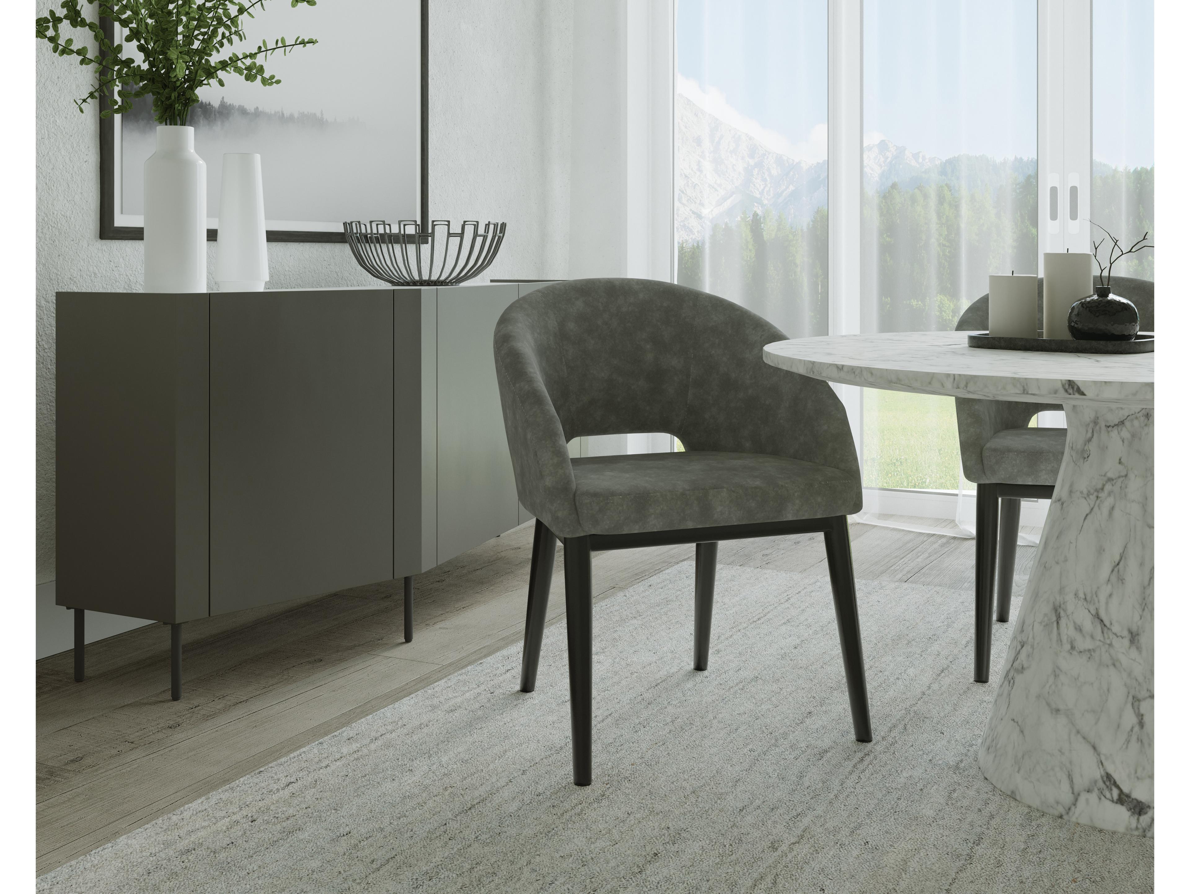 Sunpan Urban Unity Thatcher Gray Arm Dining Chair