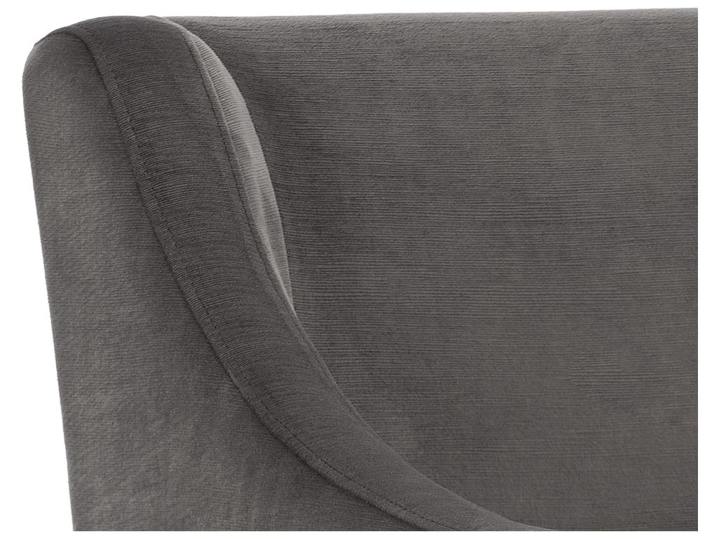 Sunpan Irongate Zane Wheeled Rolling Gray Fabric Accent Chair