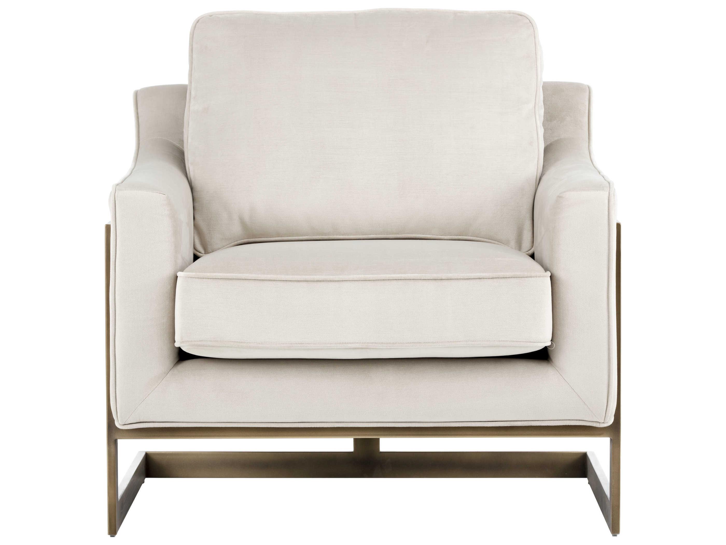 Sunpan Irongate Kalmin Beige Fabric Accent Chair