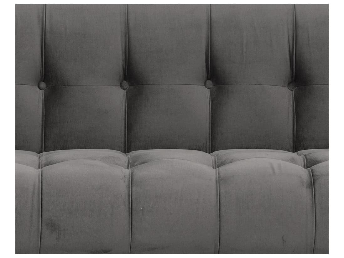 Sunpan Irongate Ekon Piccolo Pebble Rustic Bronze Gray Upholstered Sofa