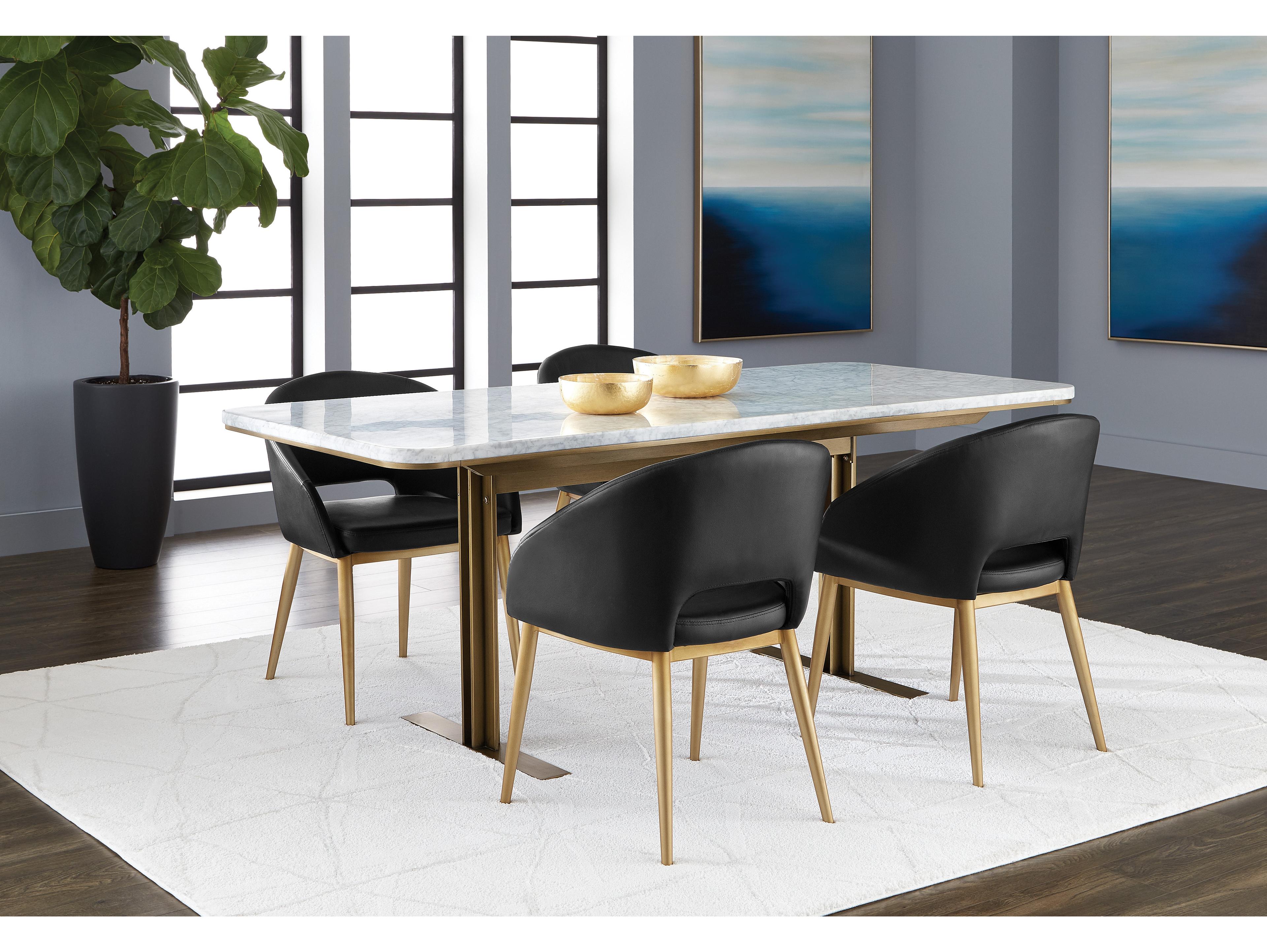 Sunpan Urban Unity Thatcher Black Arm Dining Chair