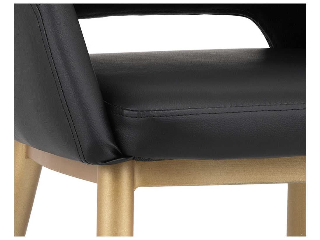 Sunpan Urban Unity Thatcher Black Arm Dining Chair