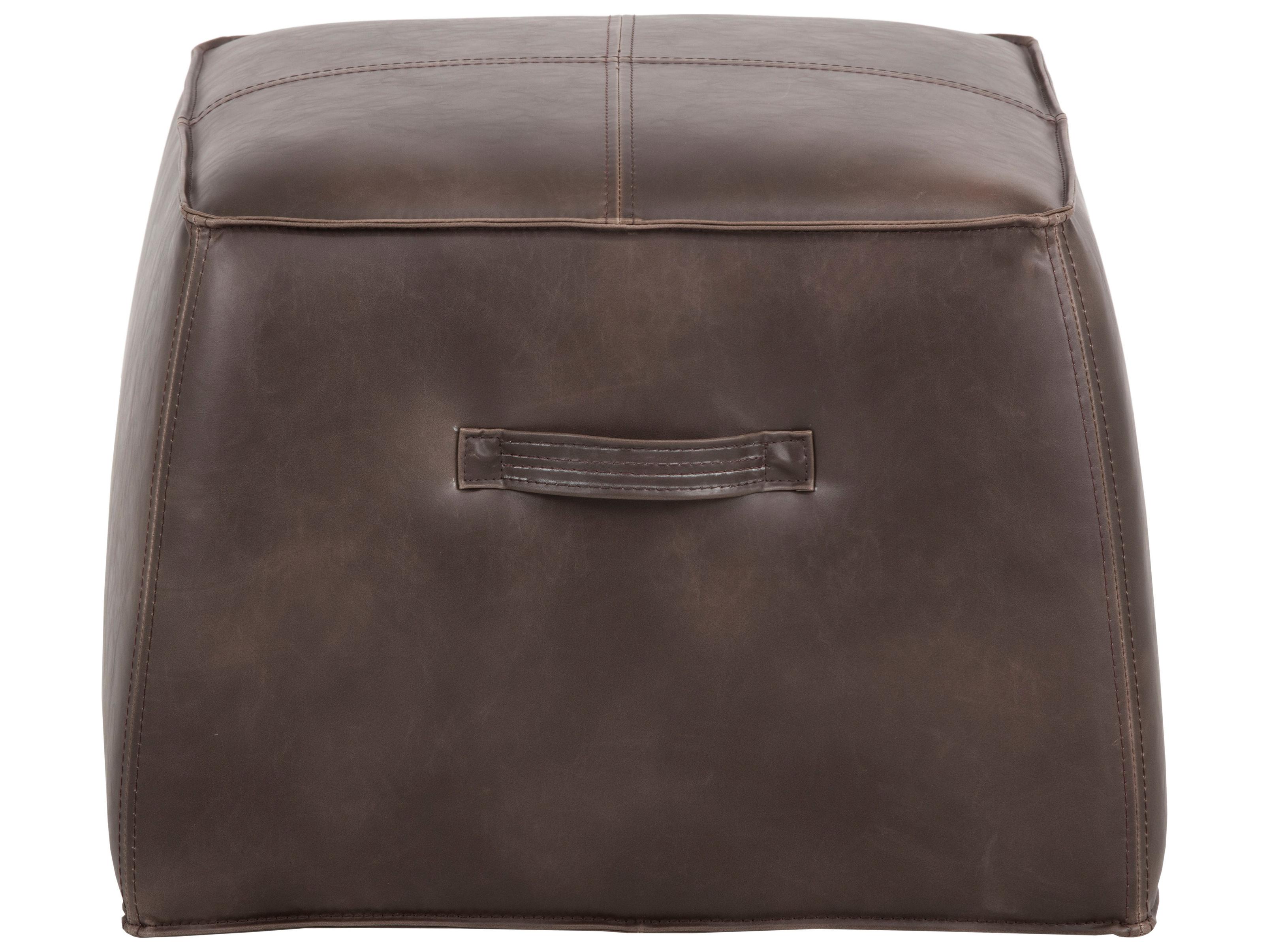 Sunpan Aspen Ottoman in Havana Dark Brown