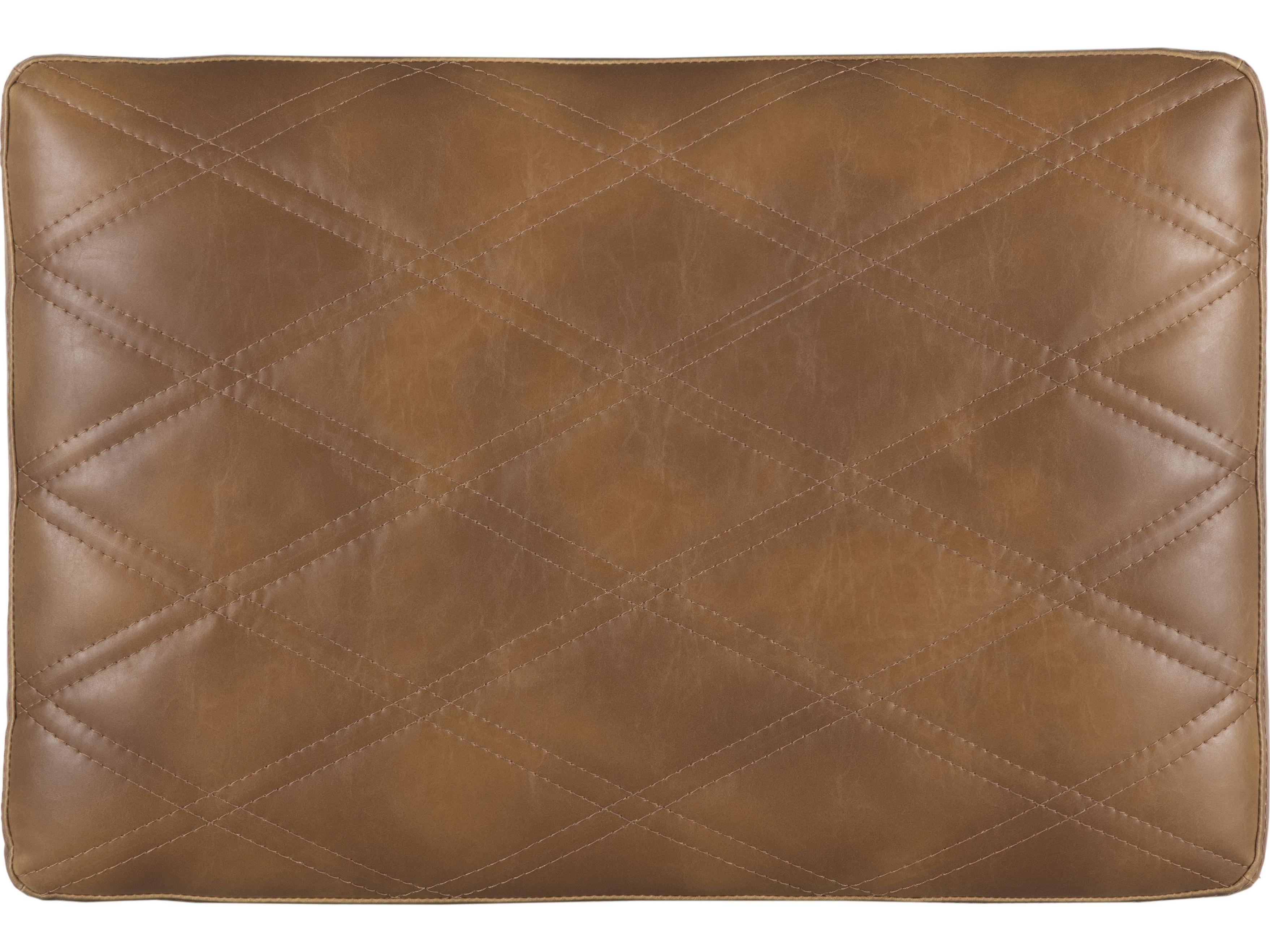 Sunpan 5west Tobacco Tan Antique Brass Faux Leather Accent Bench