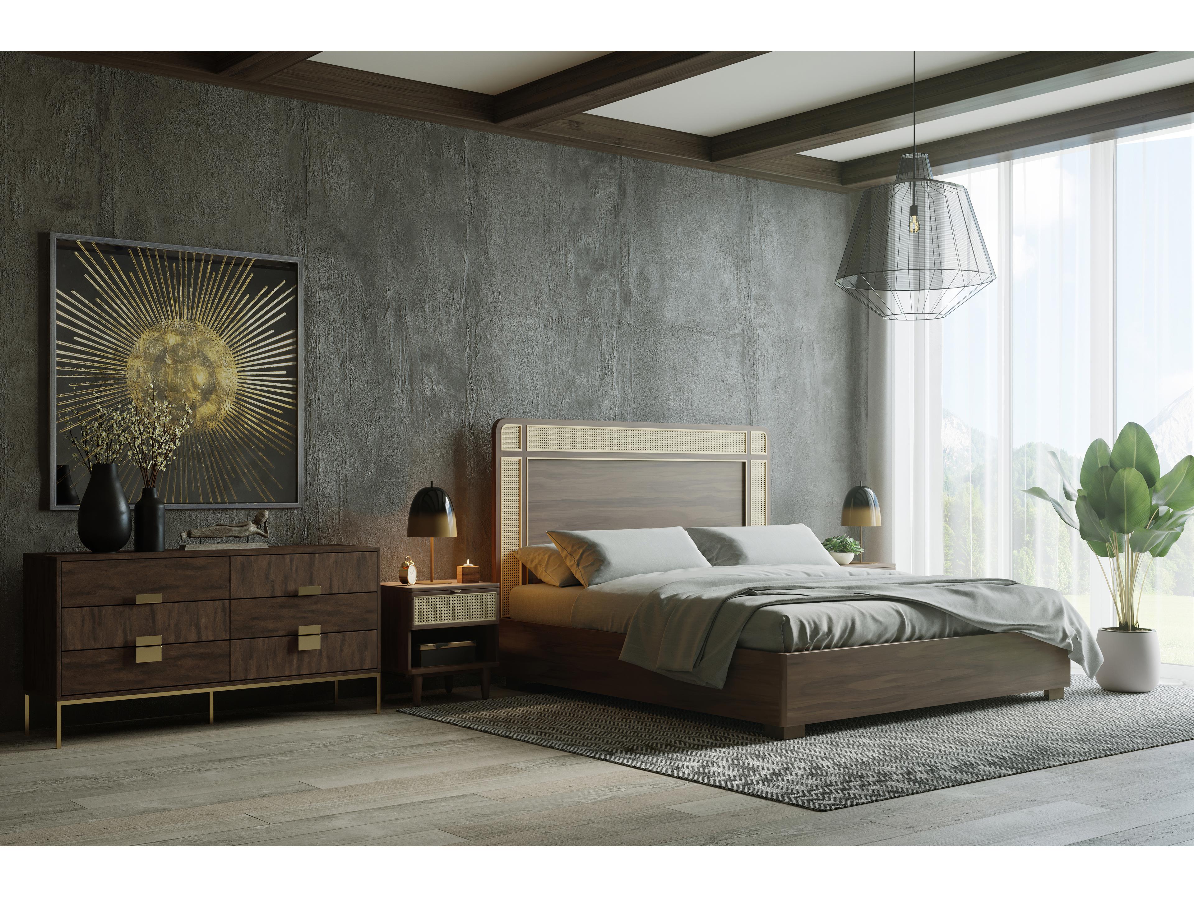 Sunpan Mixt Jade 6-Drawers Acacia Wood Double Dresser