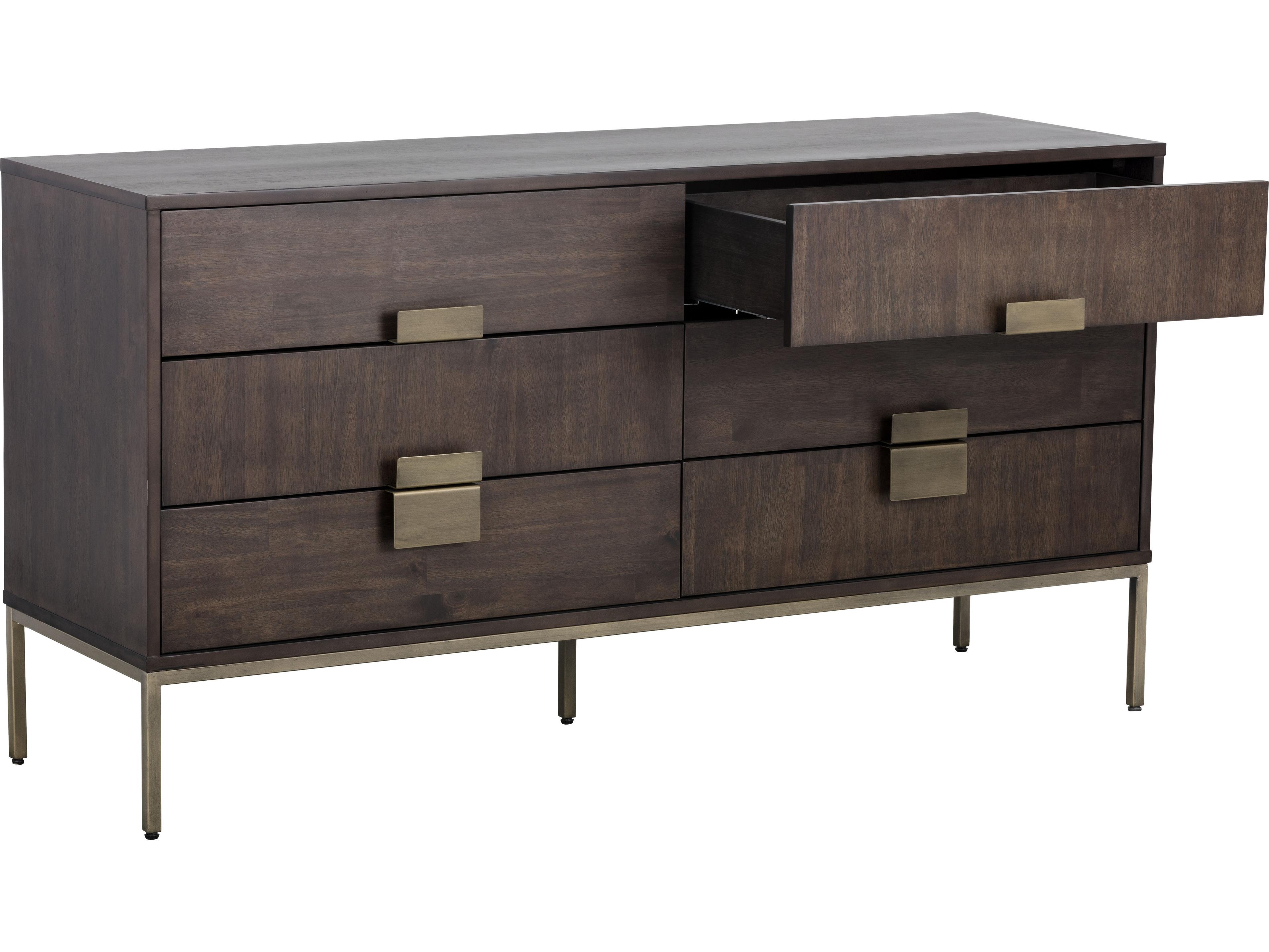 Sunpan Mixt Jade 6-Drawers Acacia Wood Double Dresser