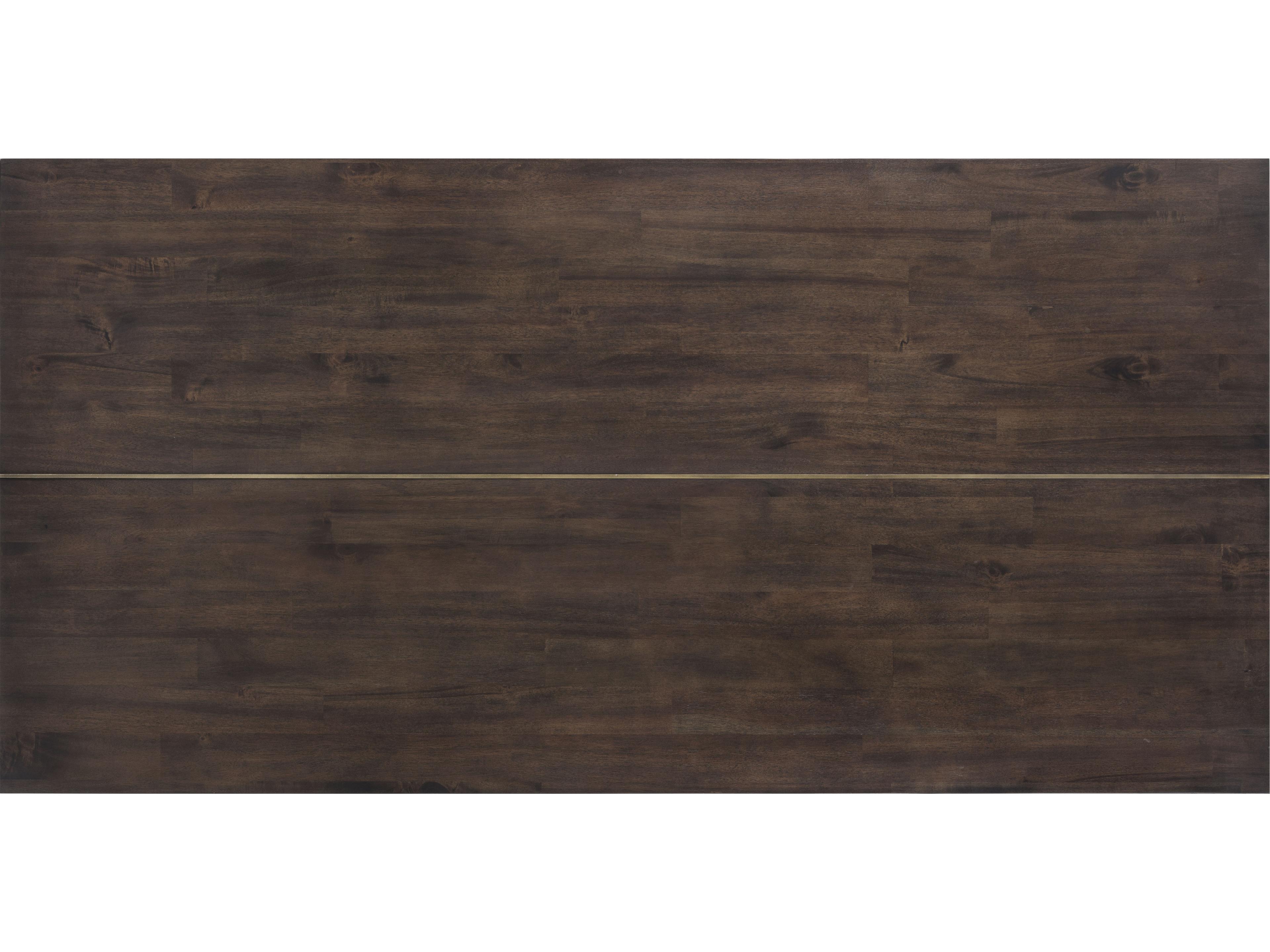 Sunpan Jade Dining Table in Antique Brass in Dark Mango in 79"