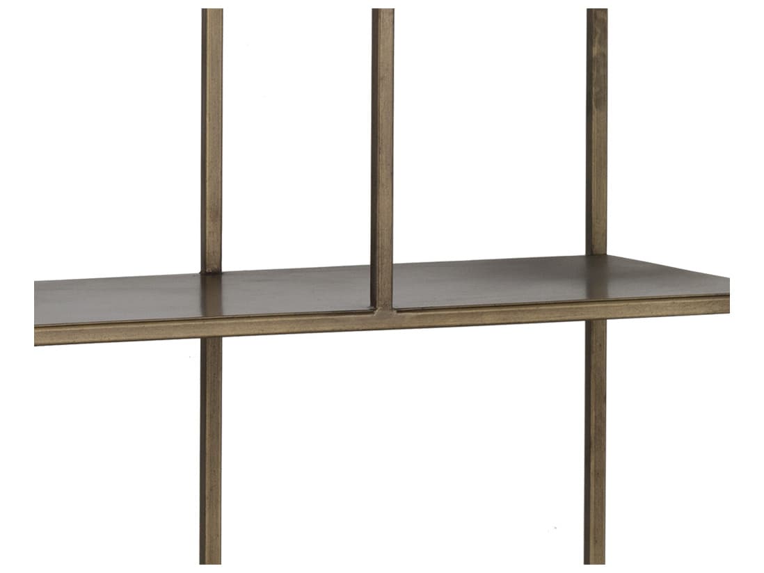 Sunpan Mixt Gold Antique Brass Bookcase