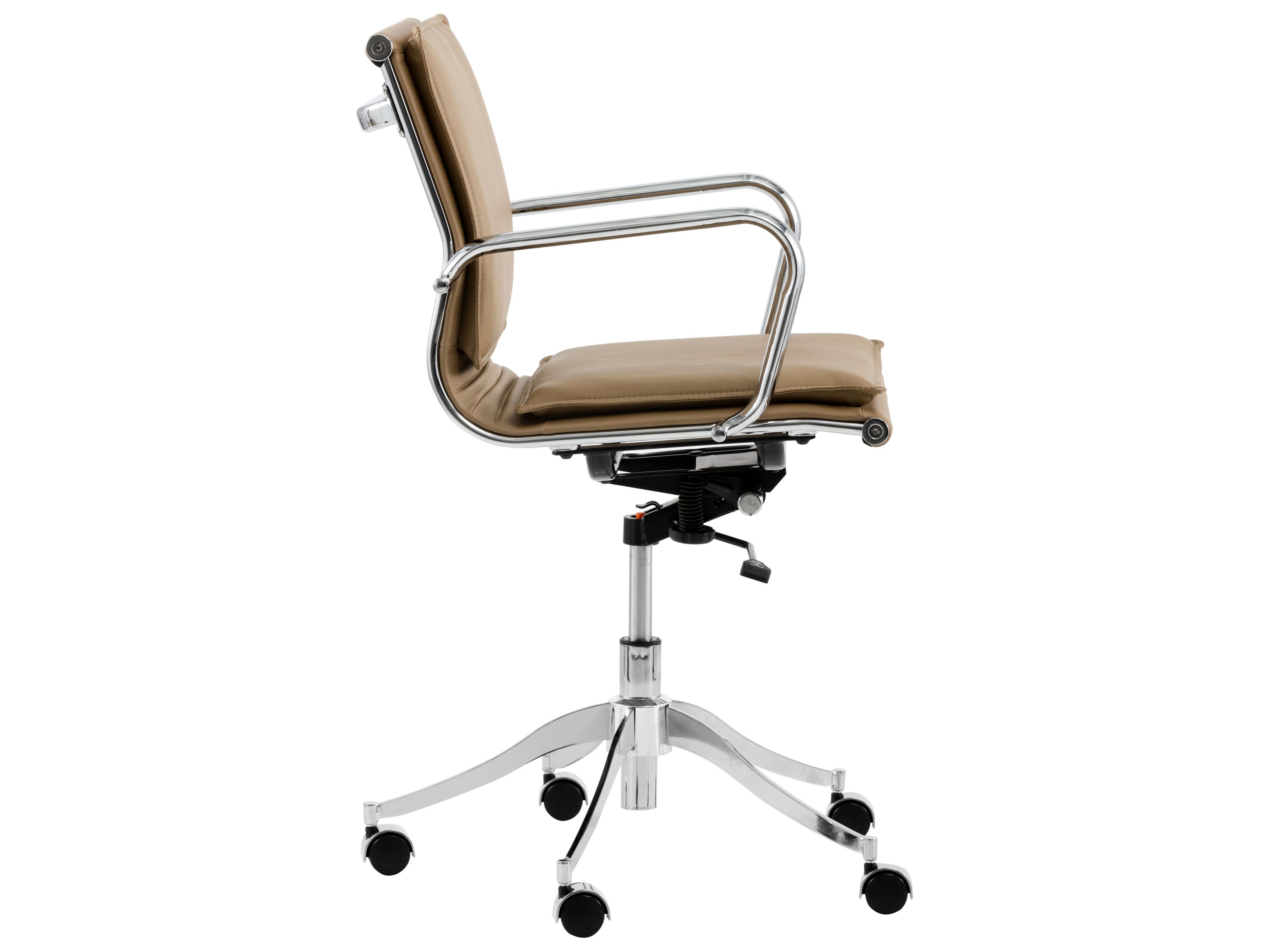 Sunpan Urban Unity Brown Faux Leather Adjustable Swivel Computer Office Chair