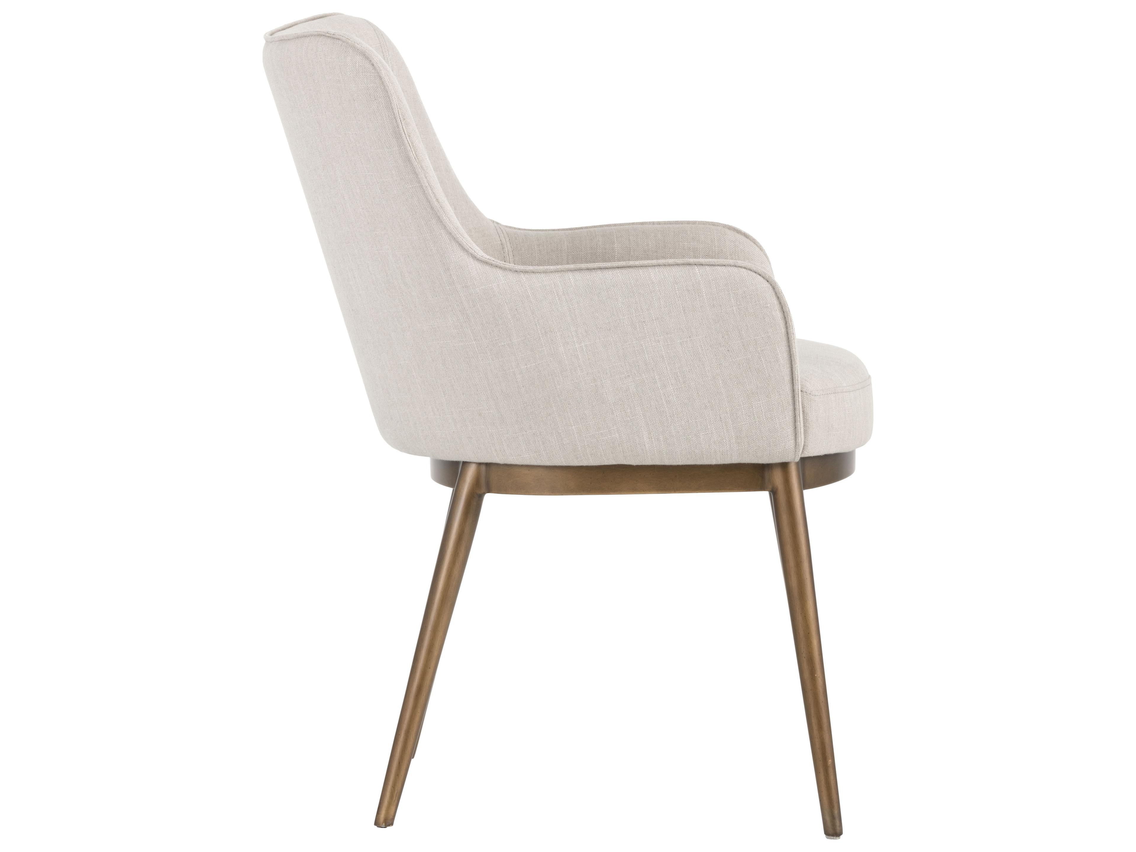 Sunpan Franklin Dining Armchair in Beige Linen