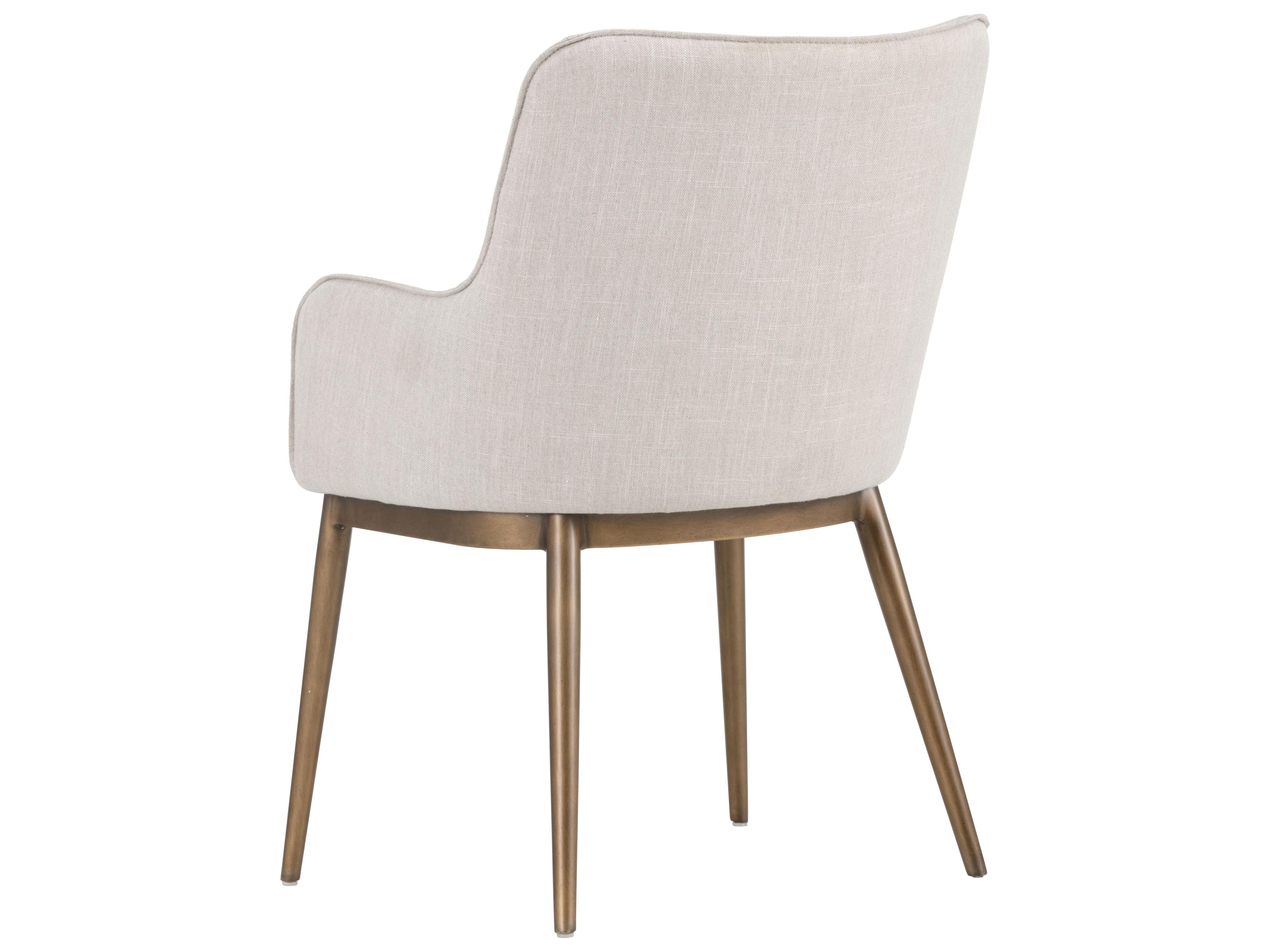 Sunpan Franklin Dining Armchair in Beige Linen