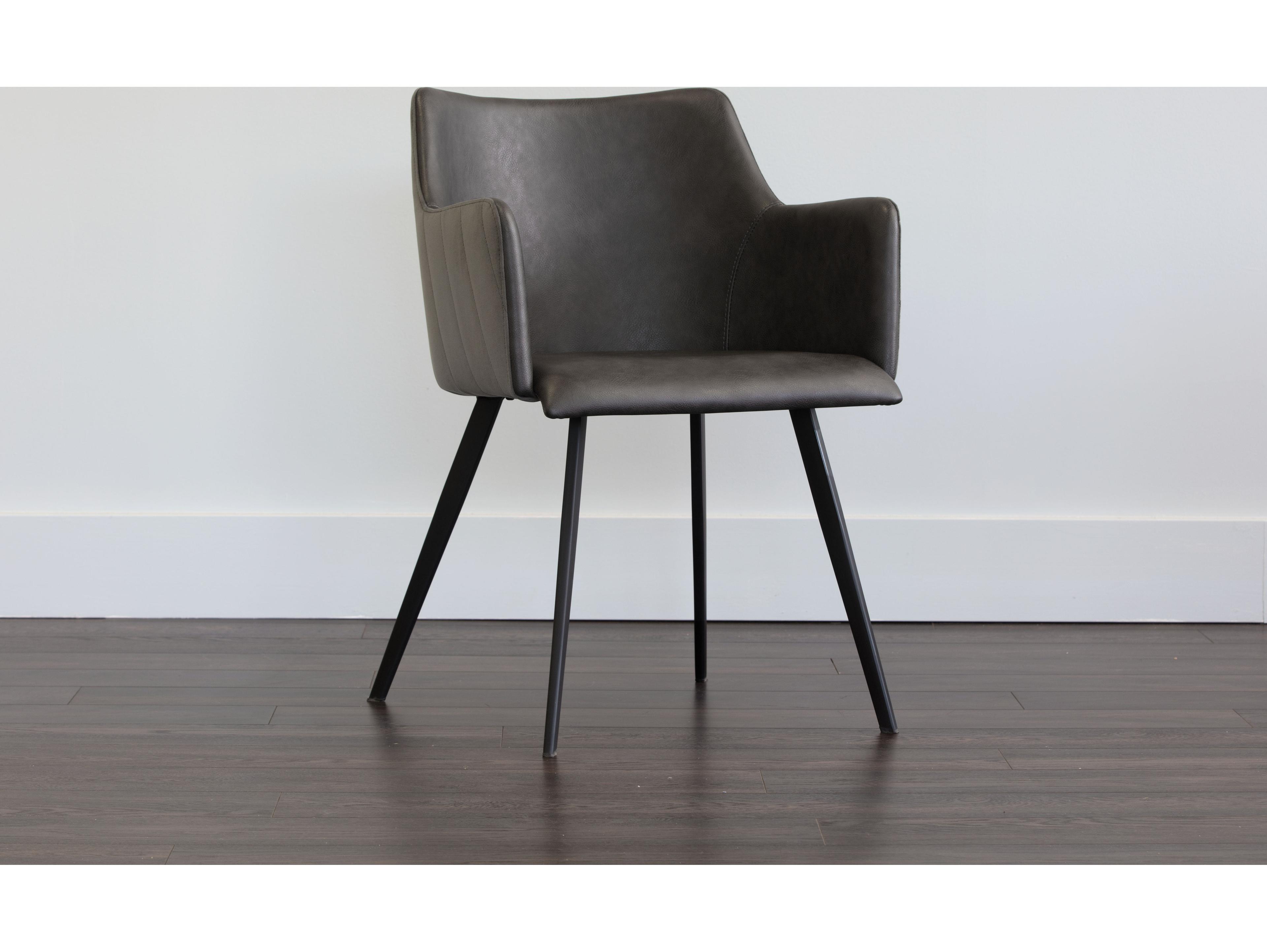 Sunpan Junction Griffin Gray Arm Dining Chair