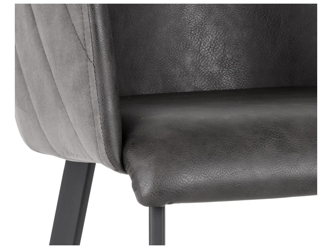 Sunpan Junction Griffin Grey Black Bar Stool