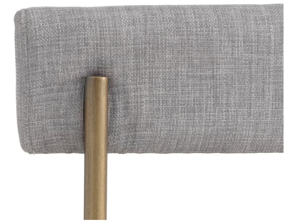 Sunpan Zenn Gold Upholstered Armless Dining Chair