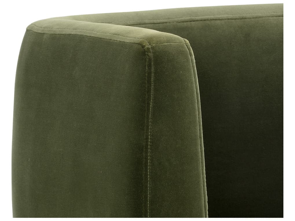Sunpan Mixt Gala Green Upholstered Arm Dining Chair