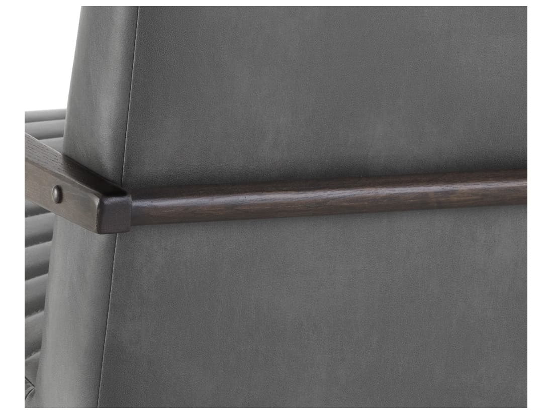 Sunpan Mixt Peyton Gray Leather Accent Chair