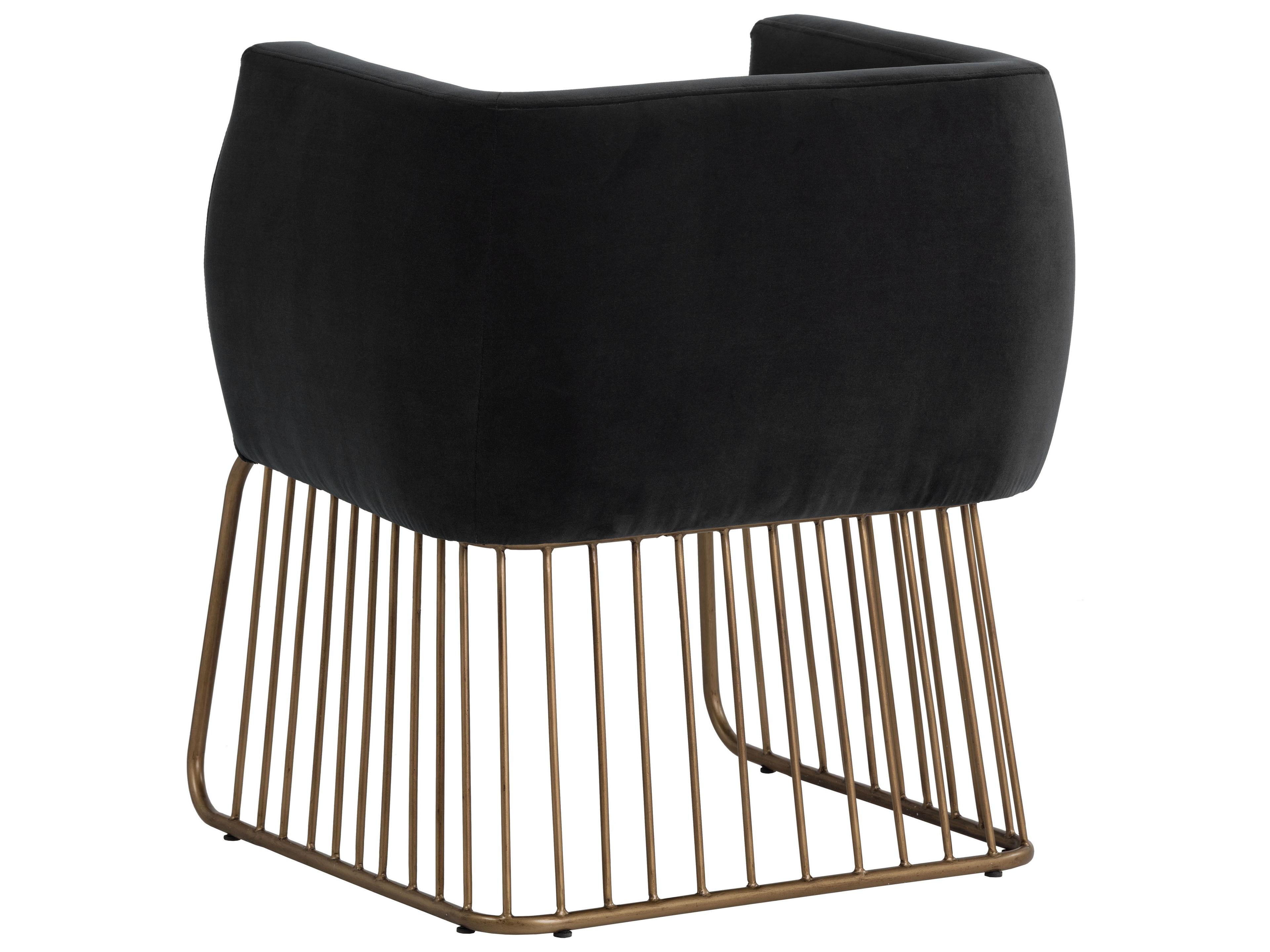 Sunpan Mixt Gala Gray Upholstered Arm Dining Chair