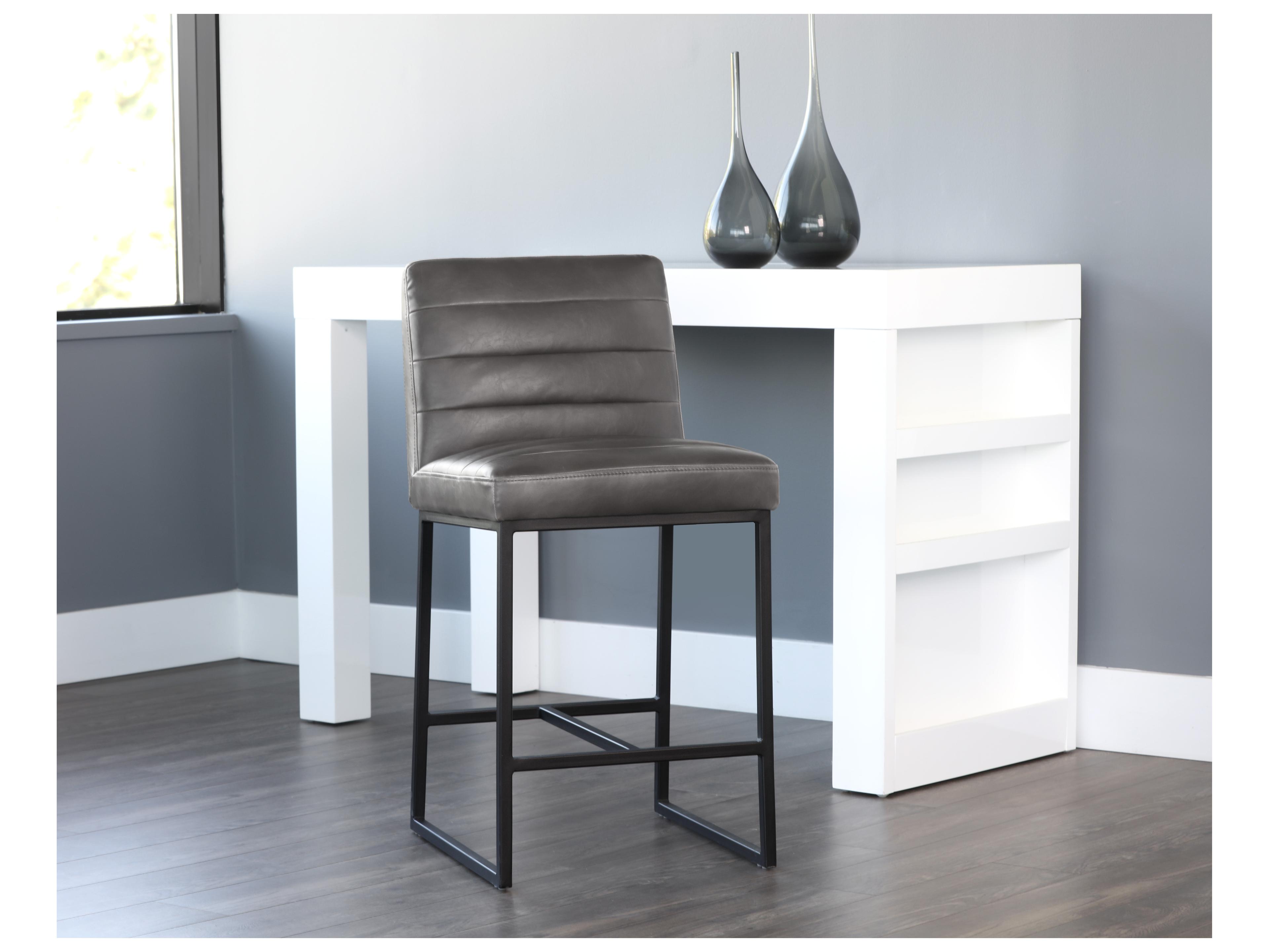 Sunpan Spyros Counter Stool in Overcast Grey