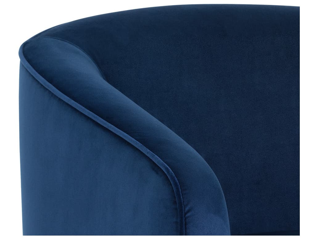 Sunpan Hazel Swivel Blue Fabric Accent Chair