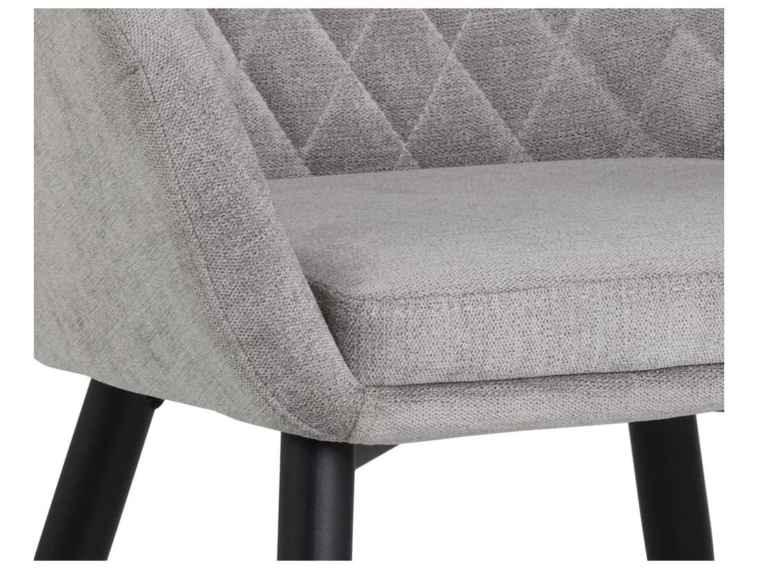 Sunpan Urban Unity Jayna Gray Upholstered Arm Dining Chair