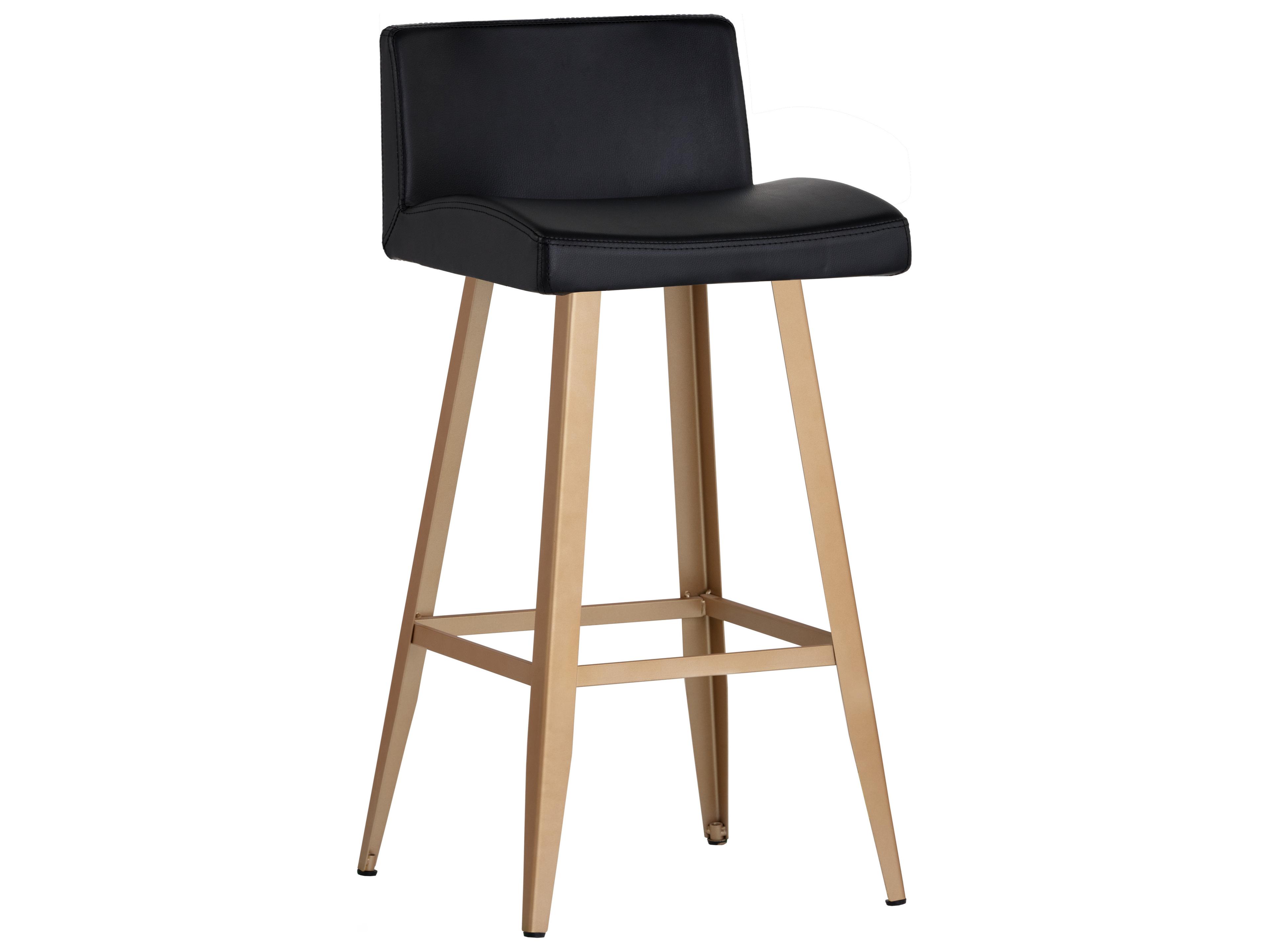 Sunpan Urban Unity Dani Onyx Champagne Gold Counter Stool