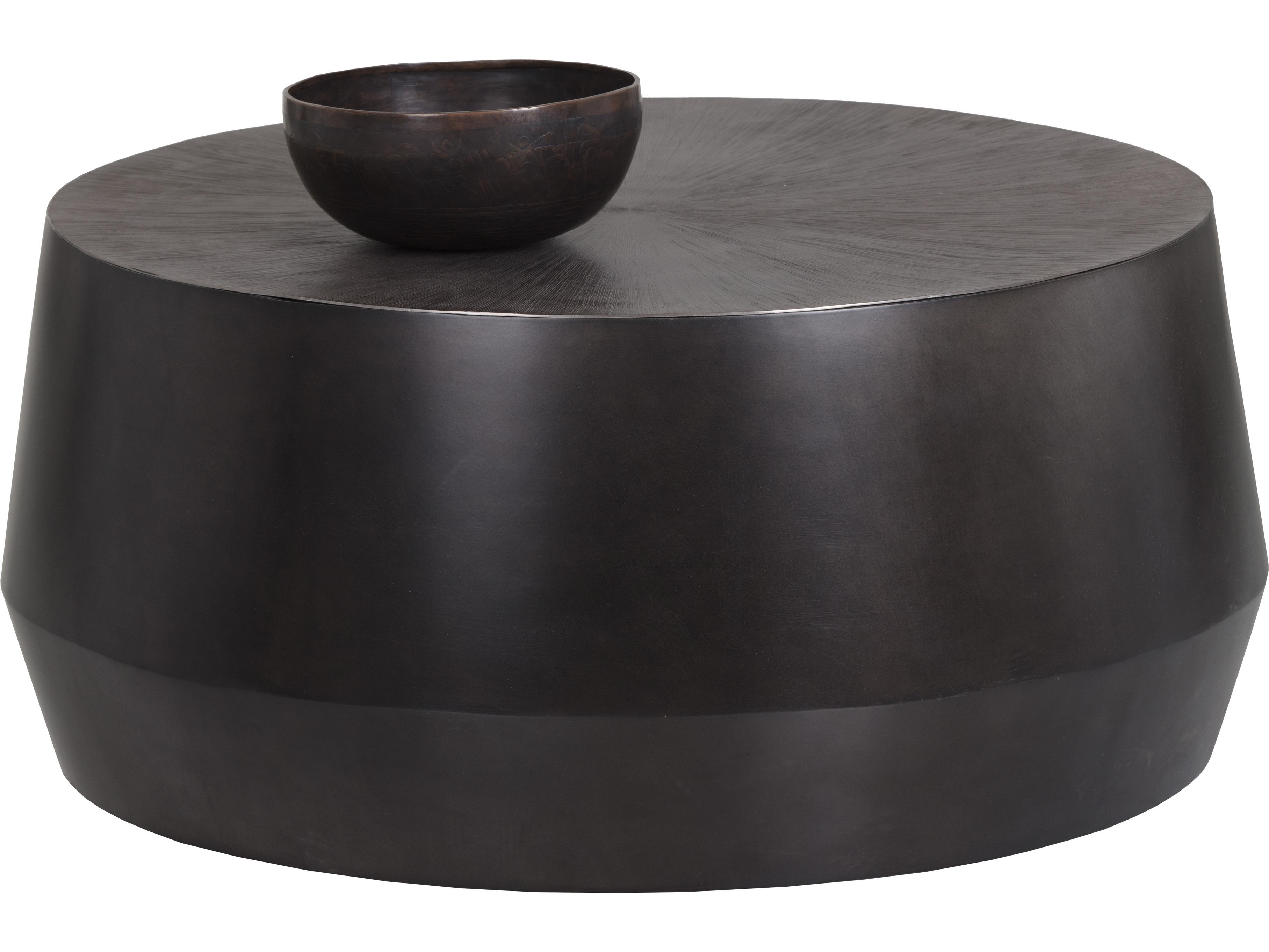 Sunpan Creed Round Gunmetal Coffee Table