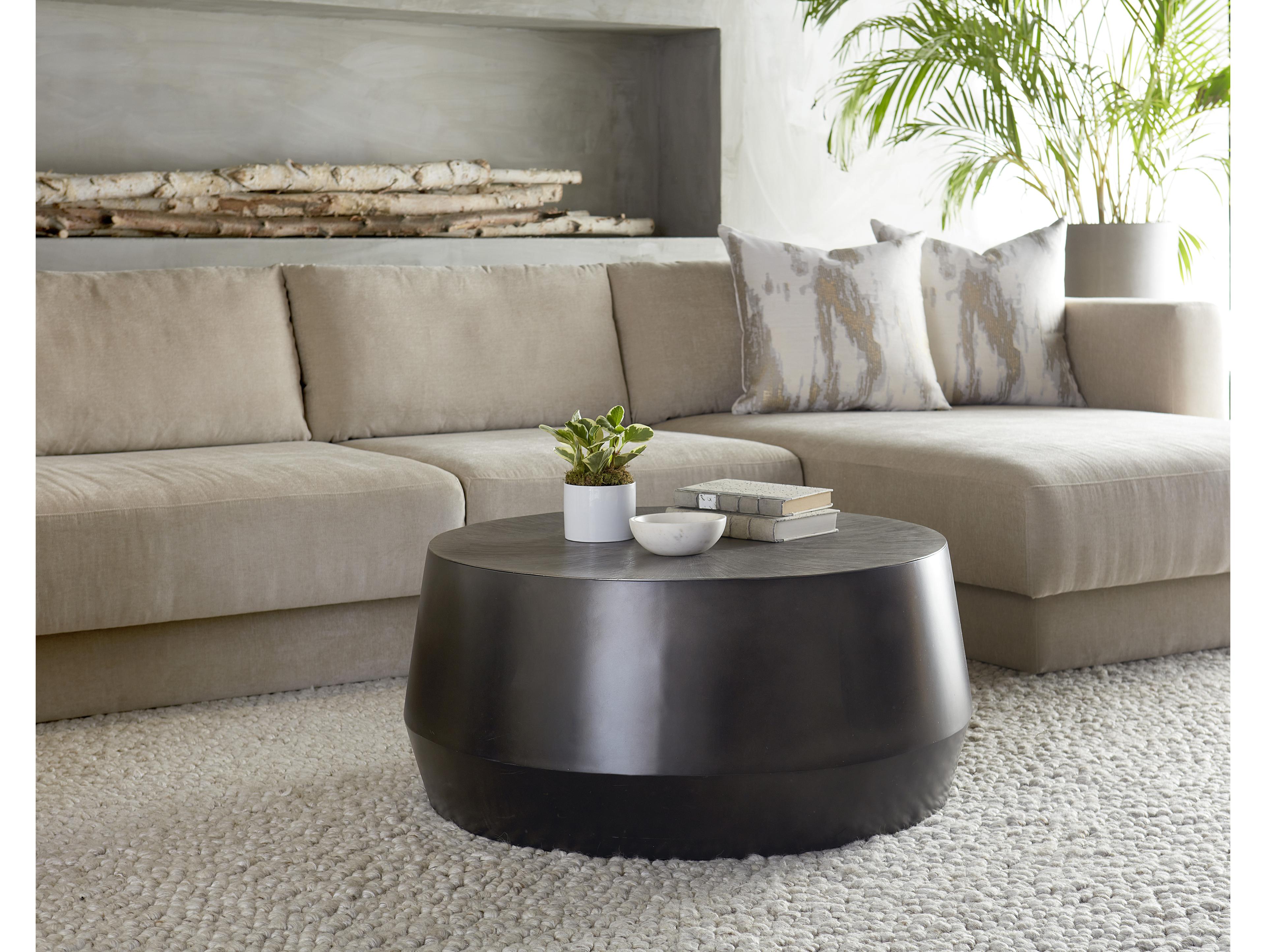 Sunpan Creed Round Gunmetal Coffee Table