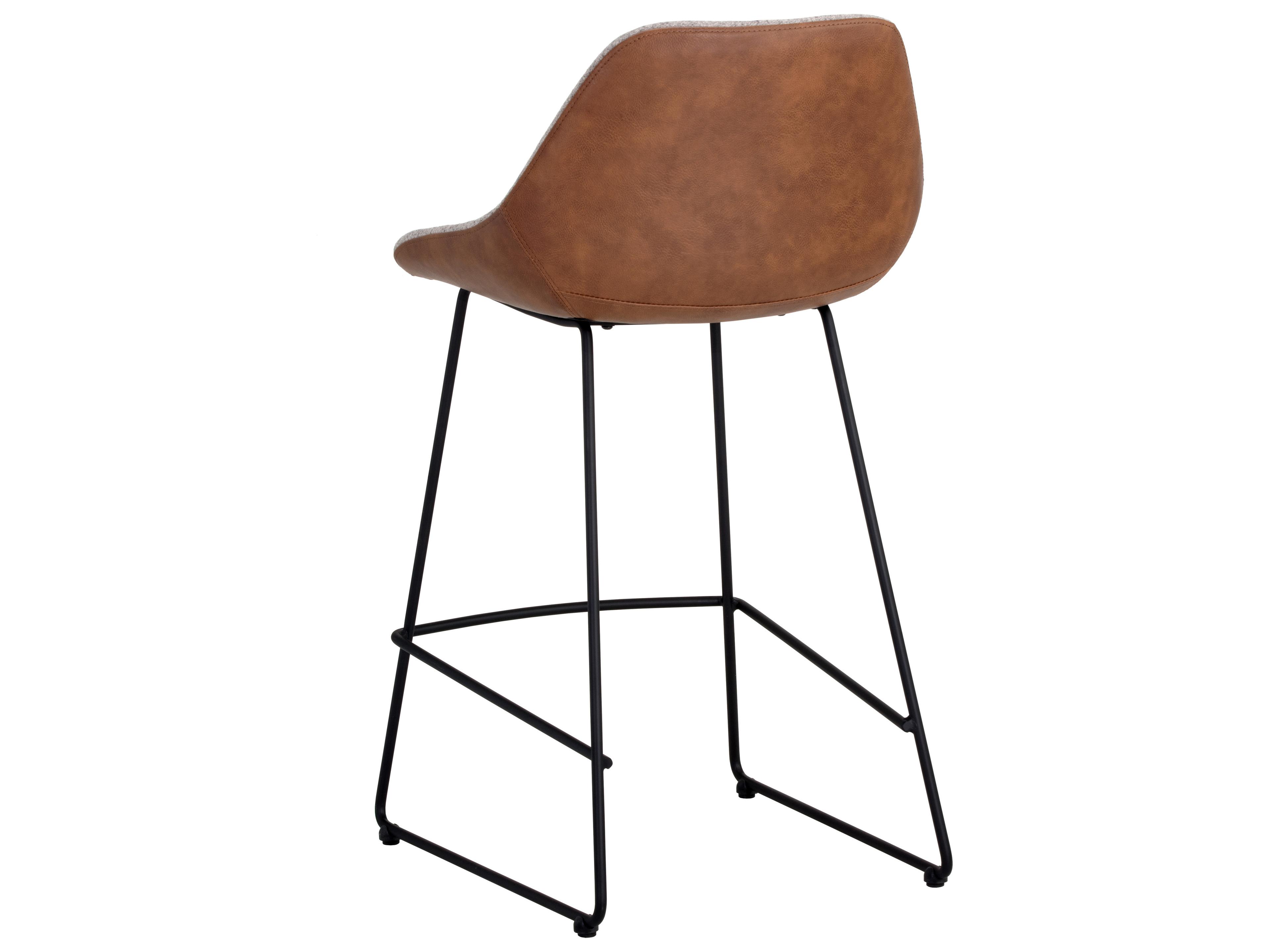 Sunpan Junction McCoy Upholstered Grey Brown Counter Stool