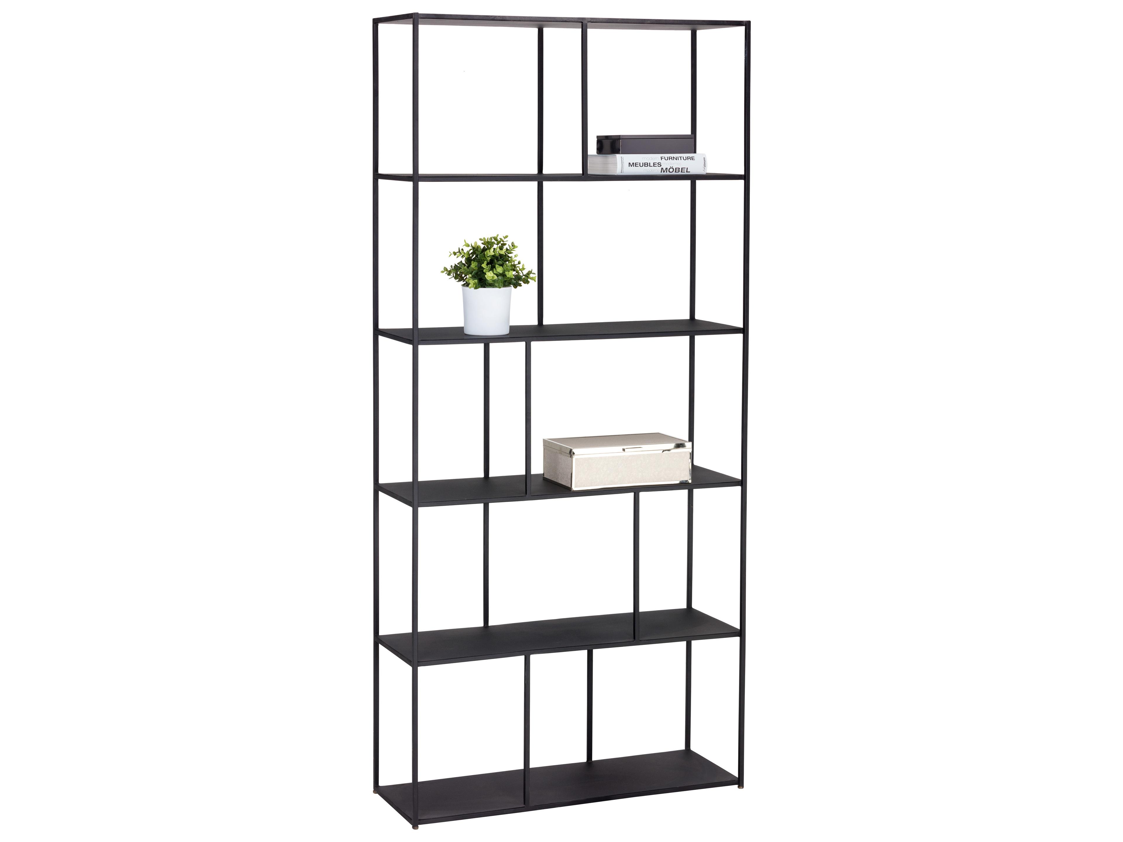 Sunpan Mixt Matte Black Bookcase