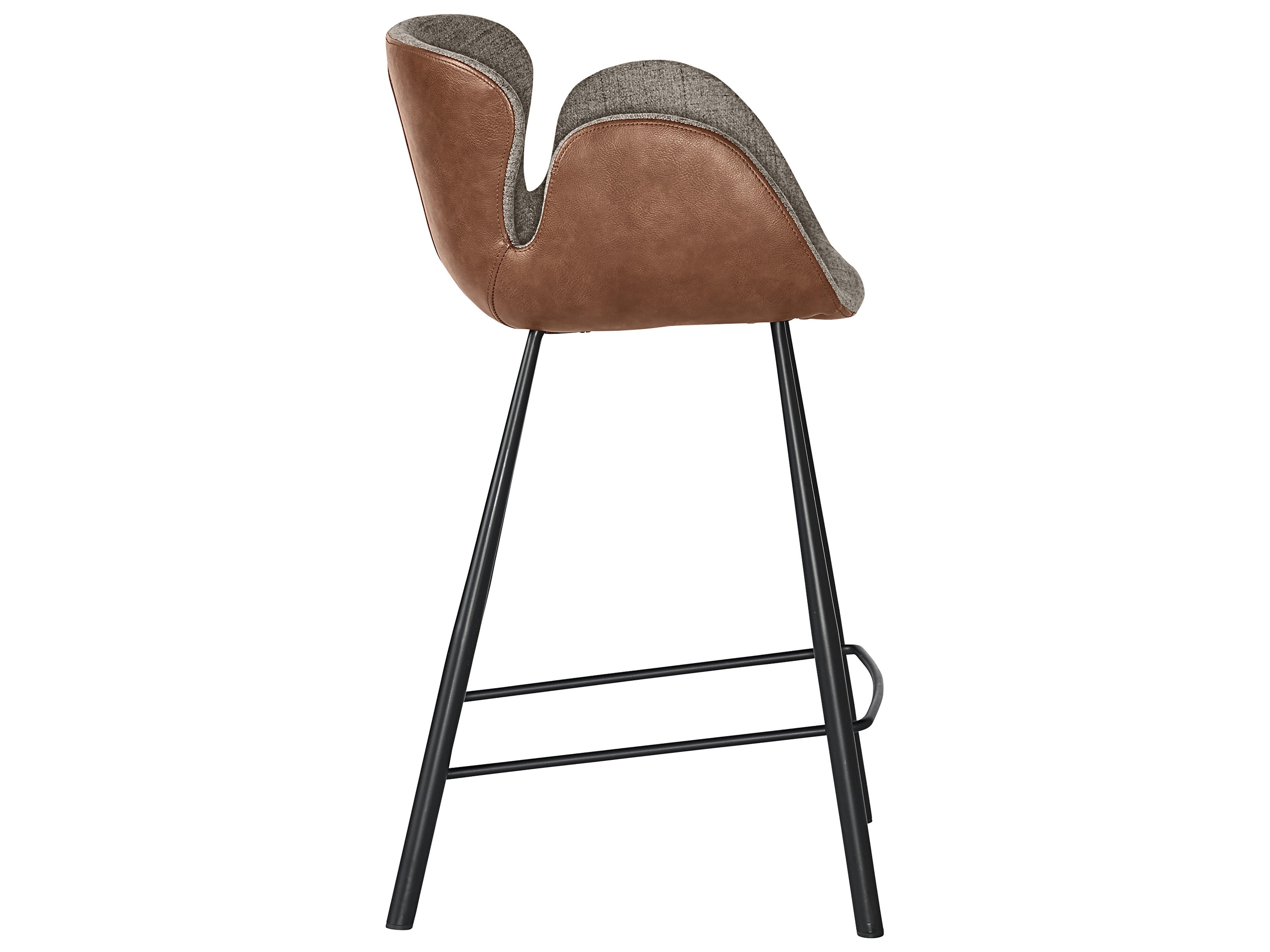 Sunpan Junction Waldo Upholstered Grey Brown Counter Stool