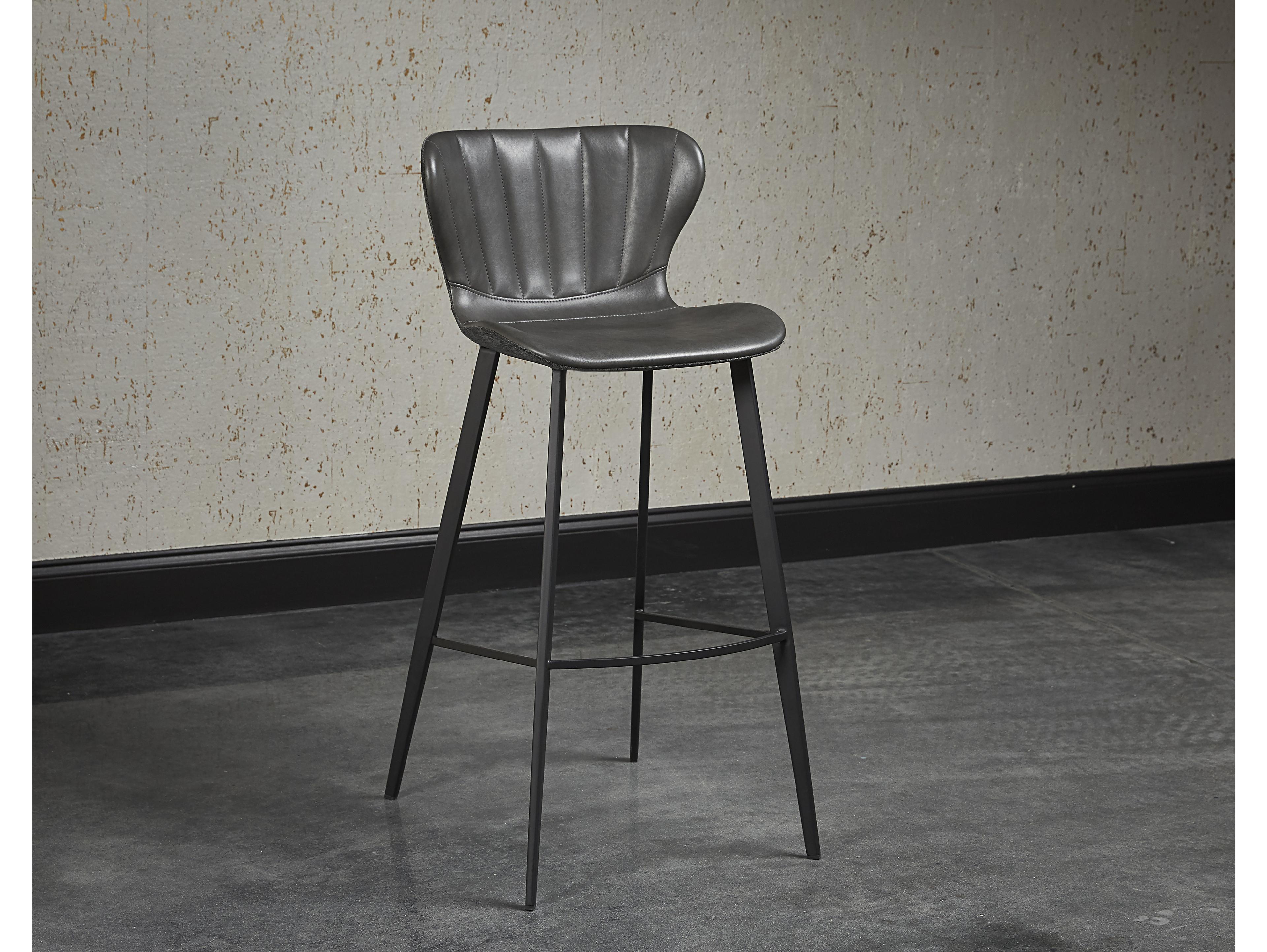 Sunpan Junction Arabella Grey Black Bar Stool