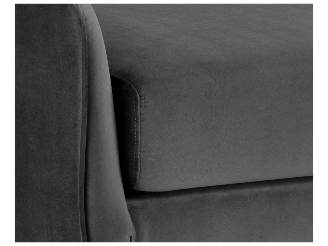 Sunpan Grey Sky Gold Upholstered Accent Bench