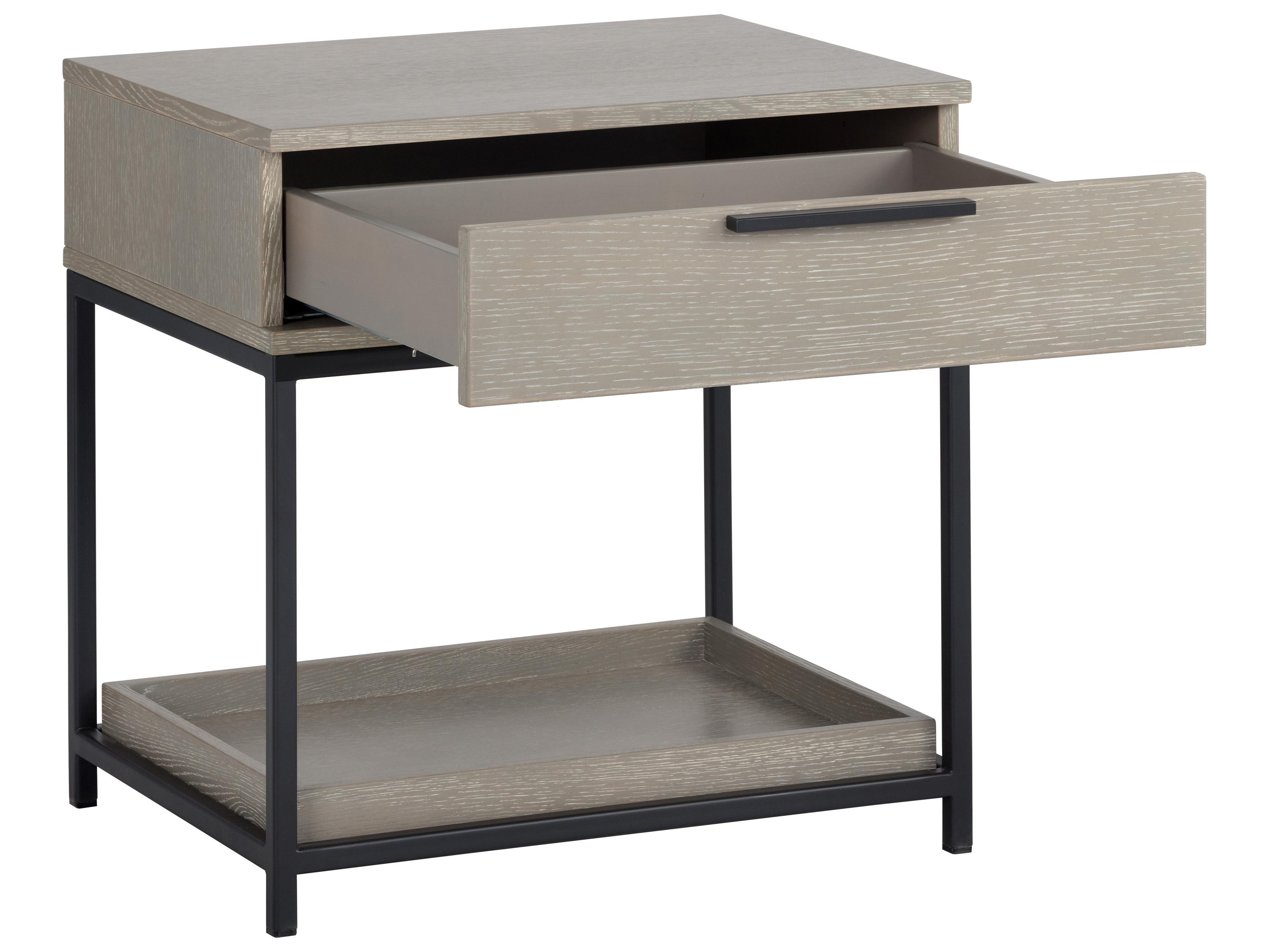 Sunpan Artezia Rebel 1-Drawer Beige Oak Wood Nightstand