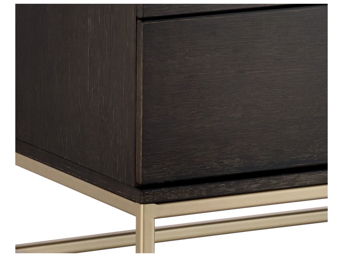 Sunpan Artezia Rebel 6-Drawers Gray Oak Wood Double Dresser